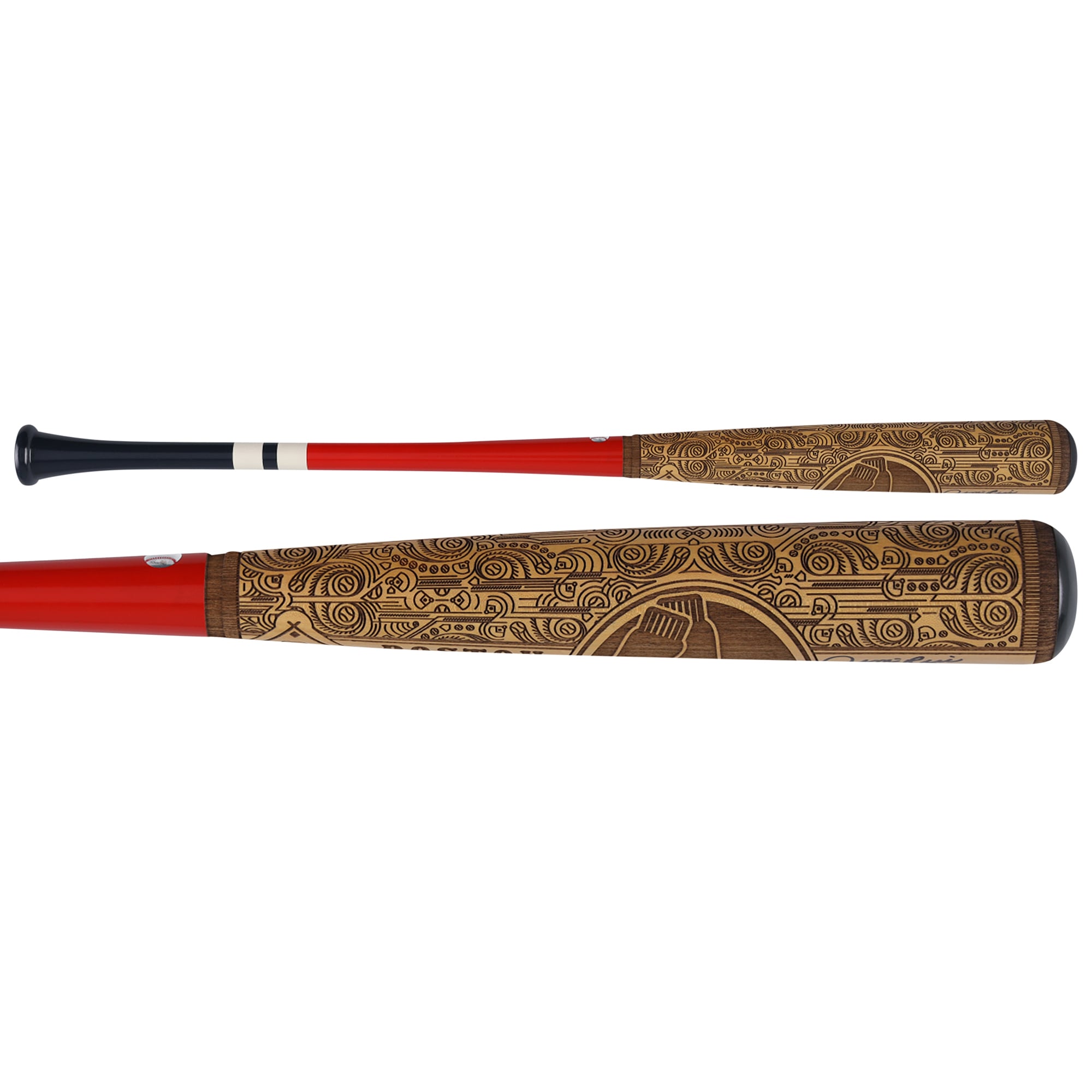 Bâton de baseball Pillbox Bat Company Mural Series autographié par Jim Rice (Red Sox de Boston) avec inscriptions multiples - Édition limitée à 5 exemplaires