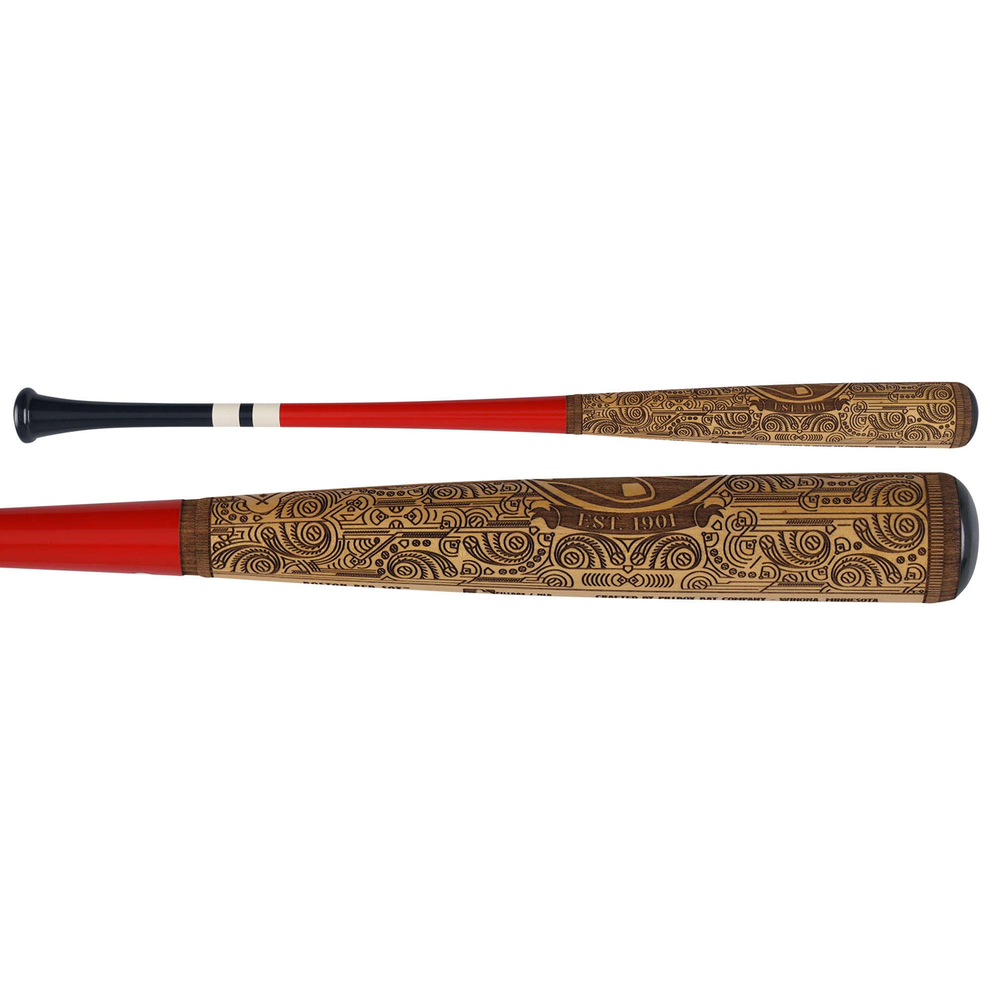 Bâton de baseball Pillbox Bat Company Mural Series autographié par Jim Rice (Red Sox de Boston) avec inscriptions multiples - Édition limitée à 5 exemplaires