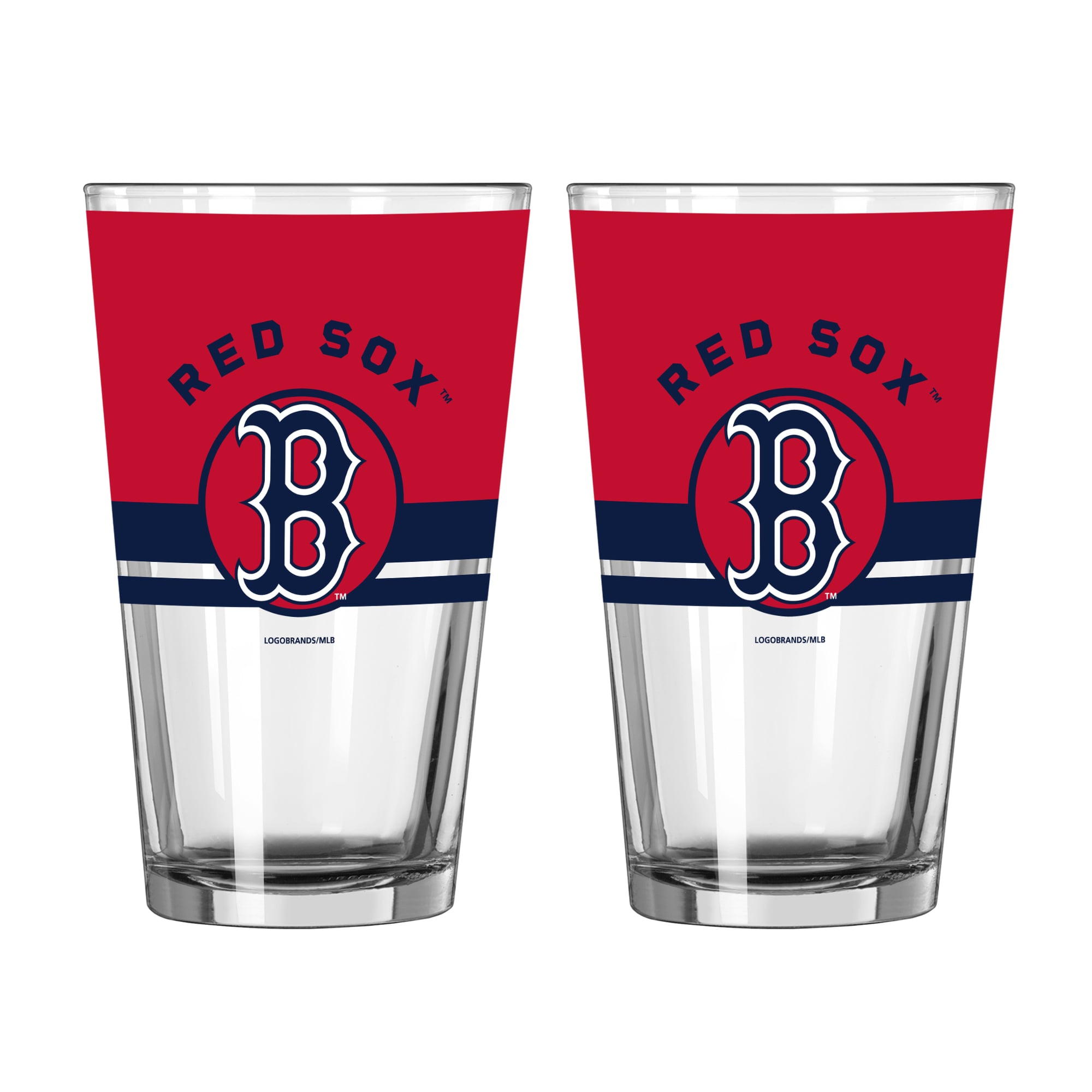 Logo Brands Boston Red Sox Two-Piece 16oz. Horizon Pint Glass Set