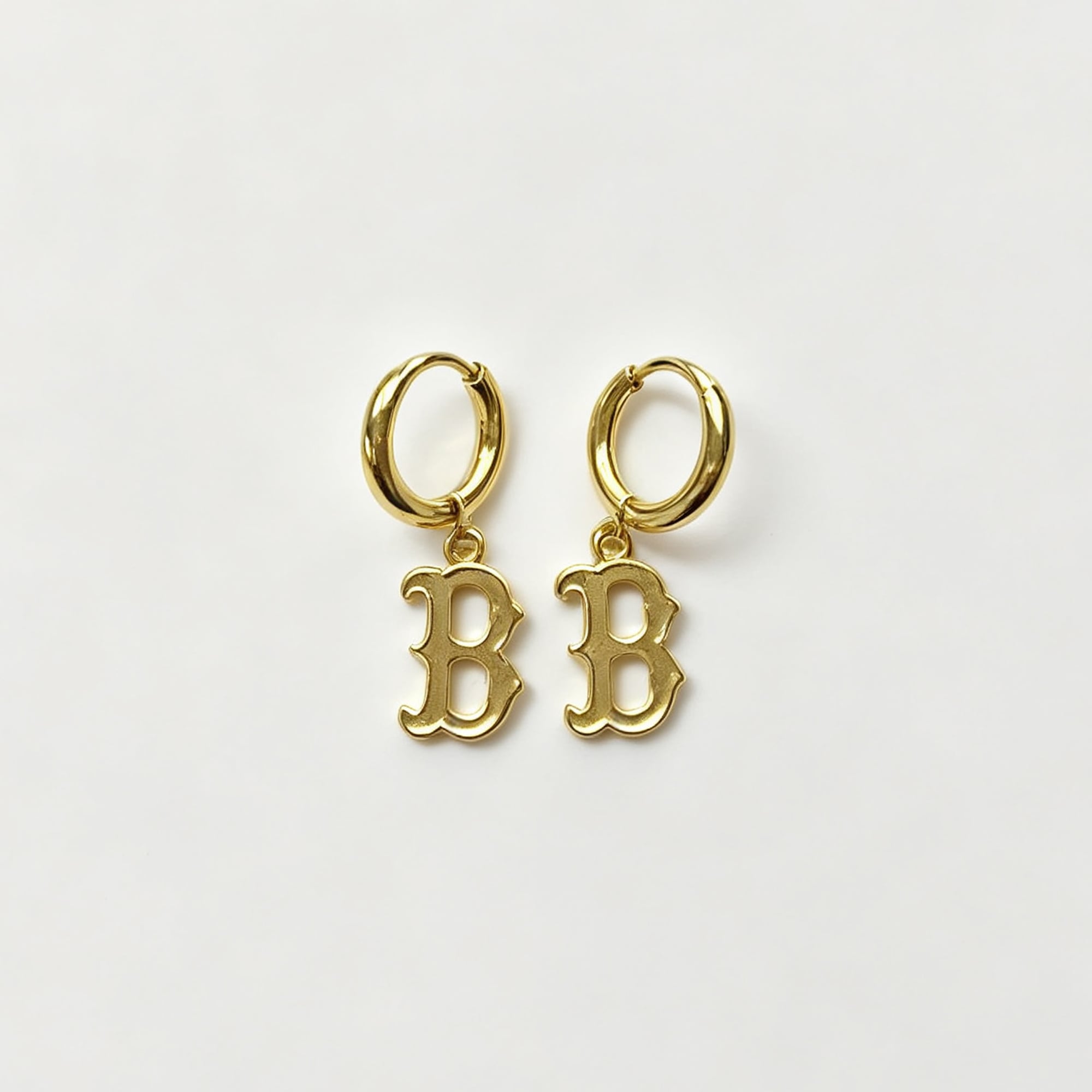 LUV AJ Boston Red Sox Logo Charm Huggie Earrings
