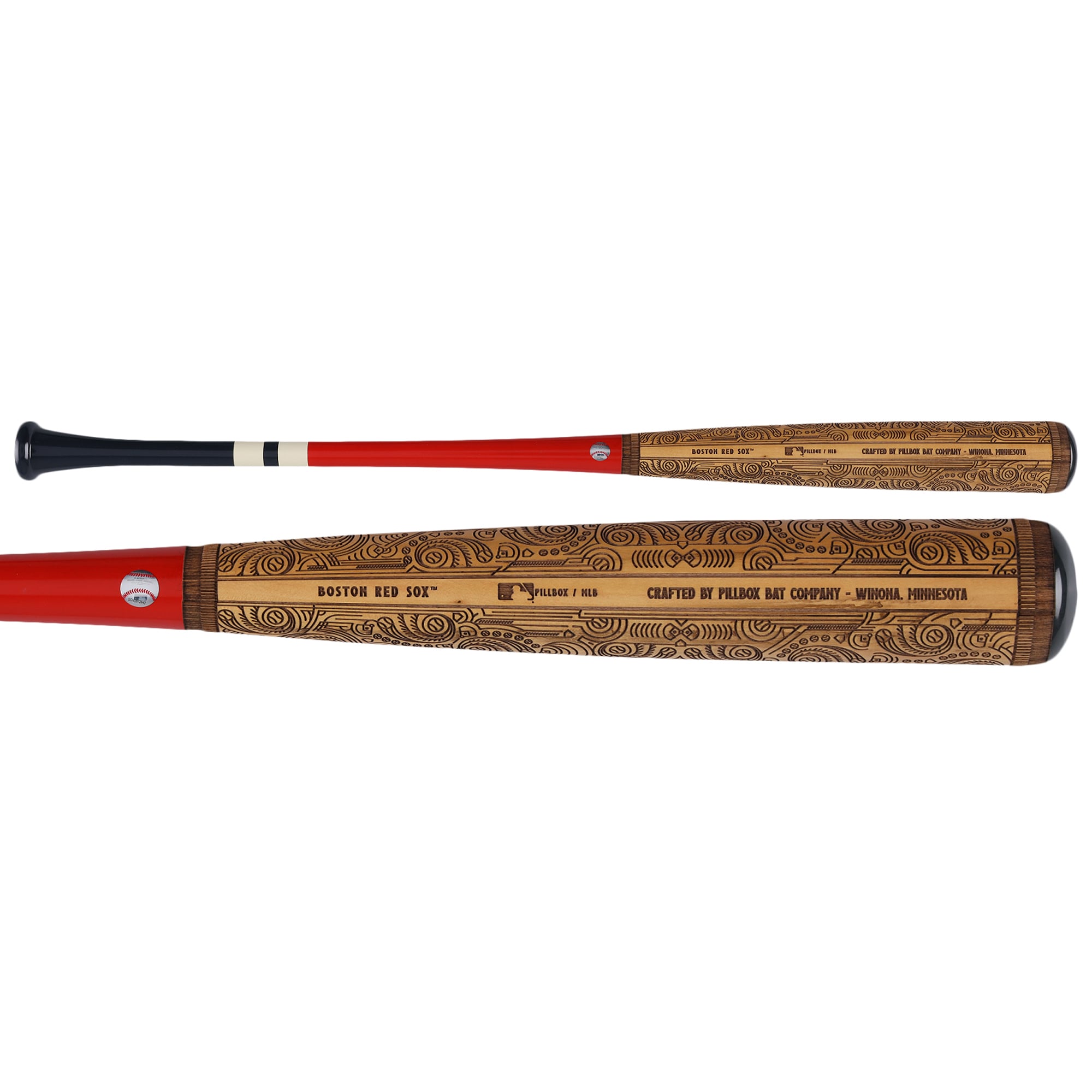 Bâton de baseball Pillbox Bat Company Mural Series autographié par Manny Ramirez (Red Sox de Boston) avec inscriptions multiples - Édition limitée à 5 exemplaires