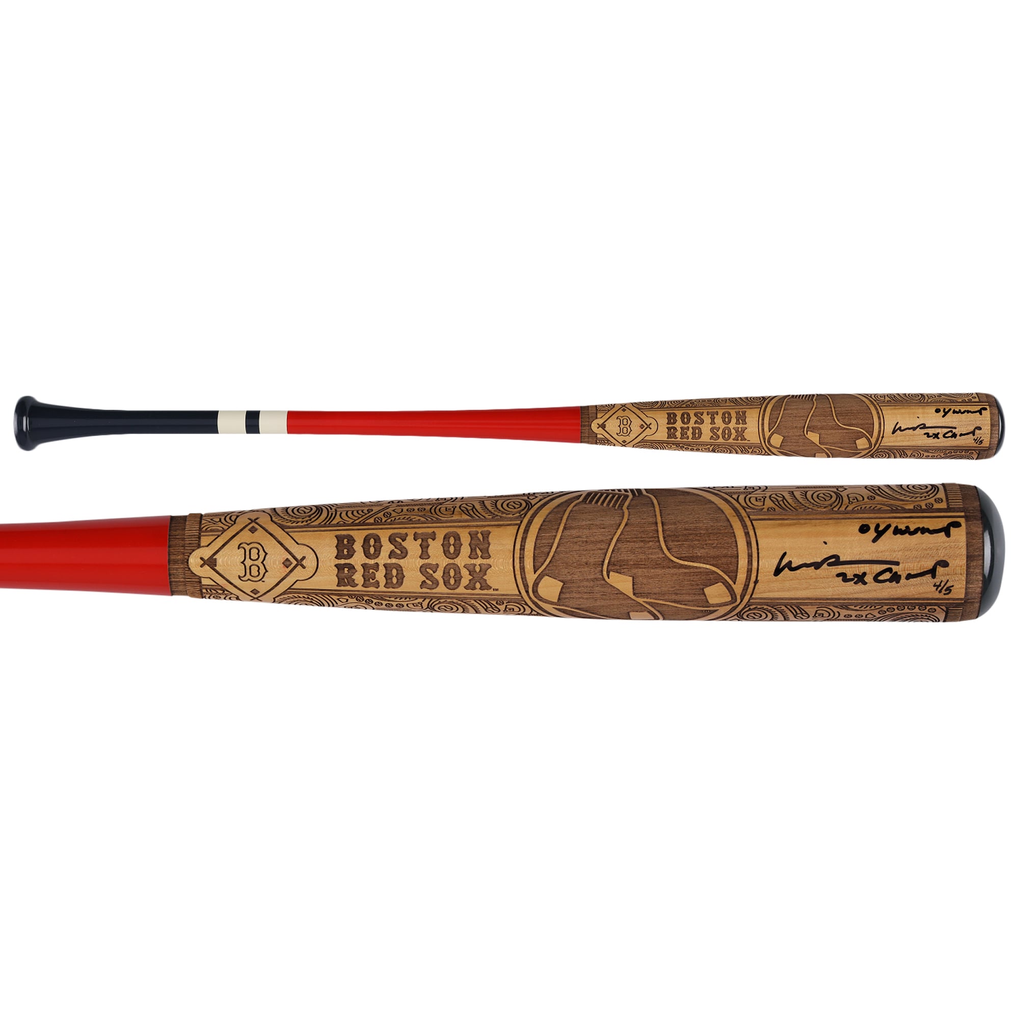 Bâton de baseball Pillbox Bat Company Mural Series autographié par Manny Ramirez (Red Sox de Boston) avec inscriptions multiples - Édition limitée à 5 exemplaires