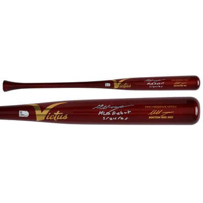 Marcelo Mayer Boston Red Sox Autographed Fanatics Authentic Victus Game Model Bat with "MLB Debut 5/24/25" Inscription