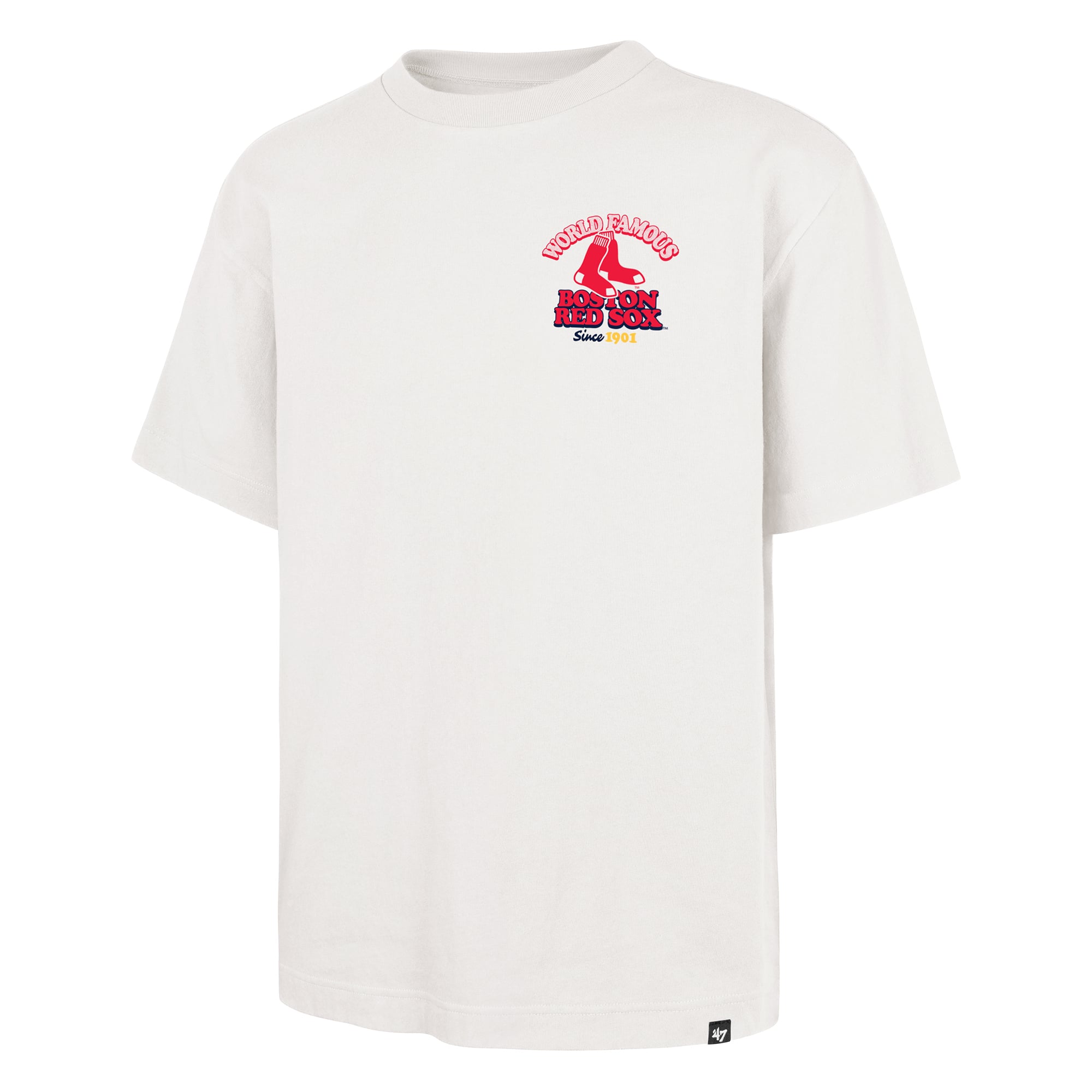 T-shirt Glizzy crème Boston Red Sox pour homme, modèle 47