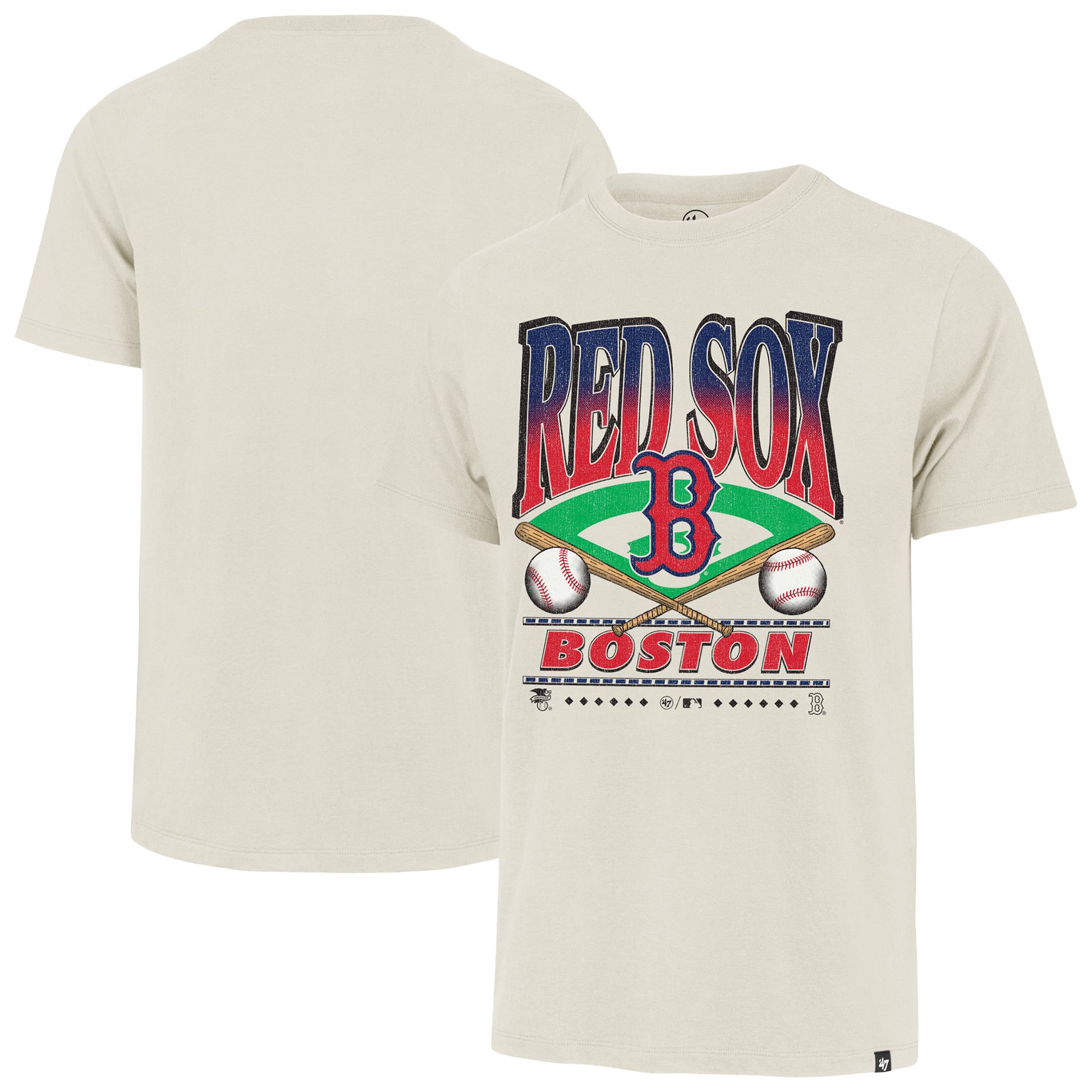 Men's '47  Tan Boston Red Sox Big & Tall Straight Shot T-Shirt