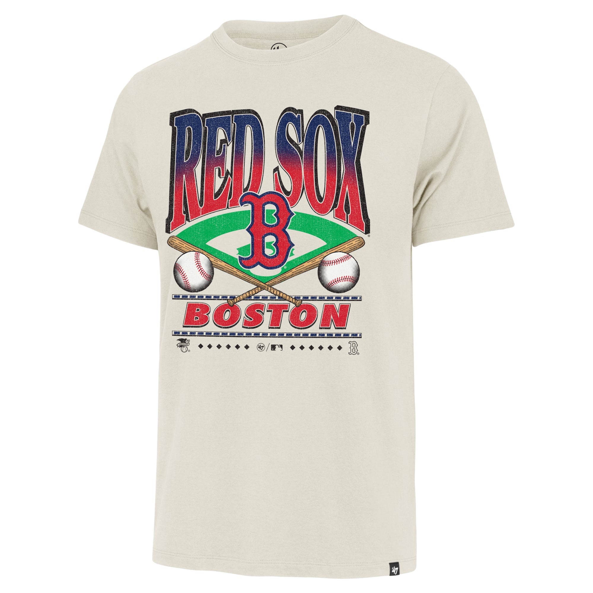 Men's '47  Tan Boston Red Sox Big & Tall Straight Shot T-Shirt