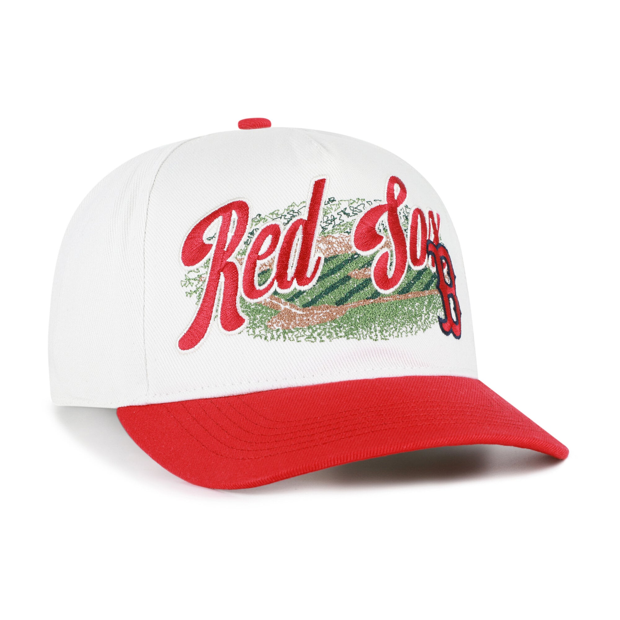Men's '47 White/Red Boston Red Sox Enfield Hitch Adjustable Hat