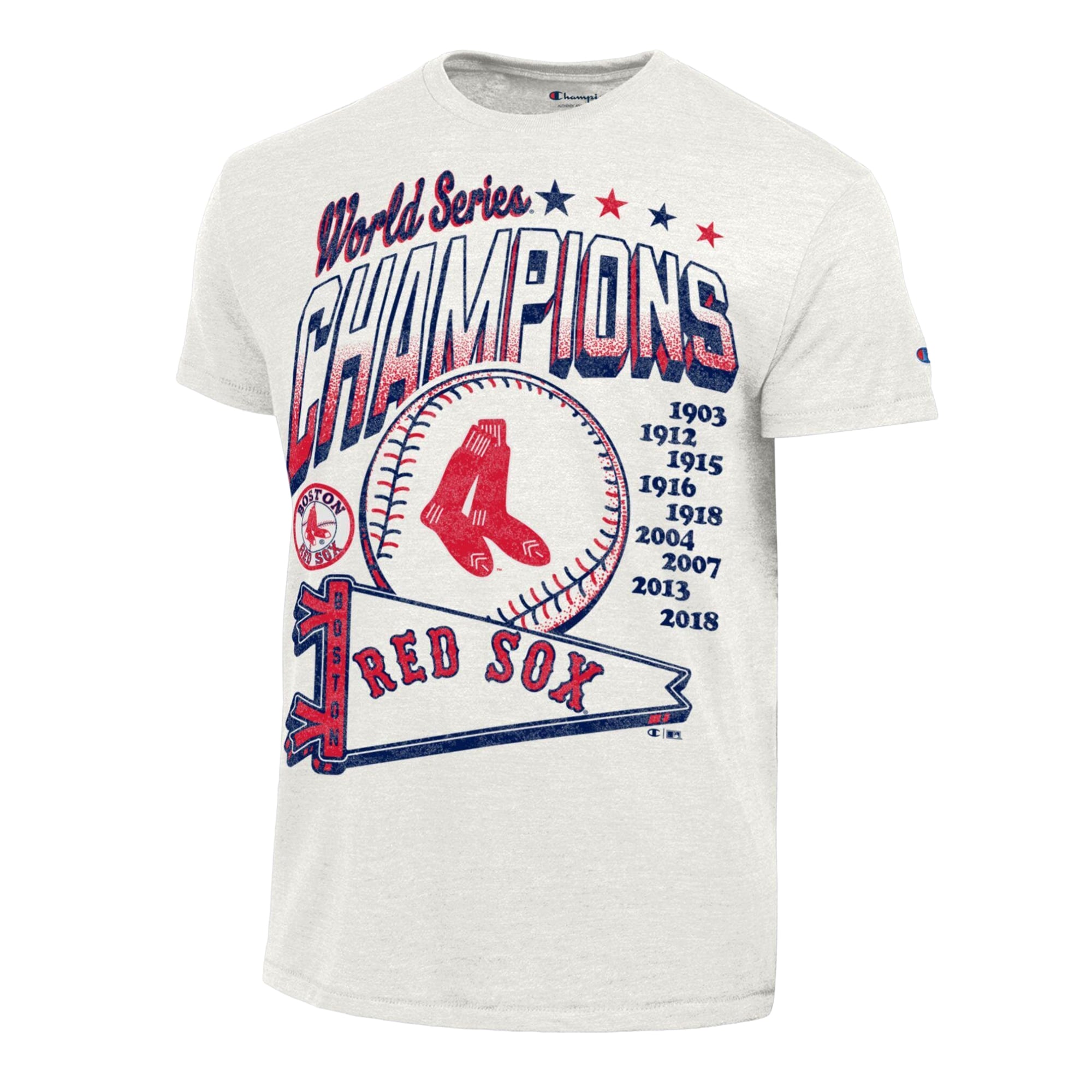 Men's Champion Cream Boston Red Sox Winning Tradition Cooperstown Collection Tri-Blend T-Shirt