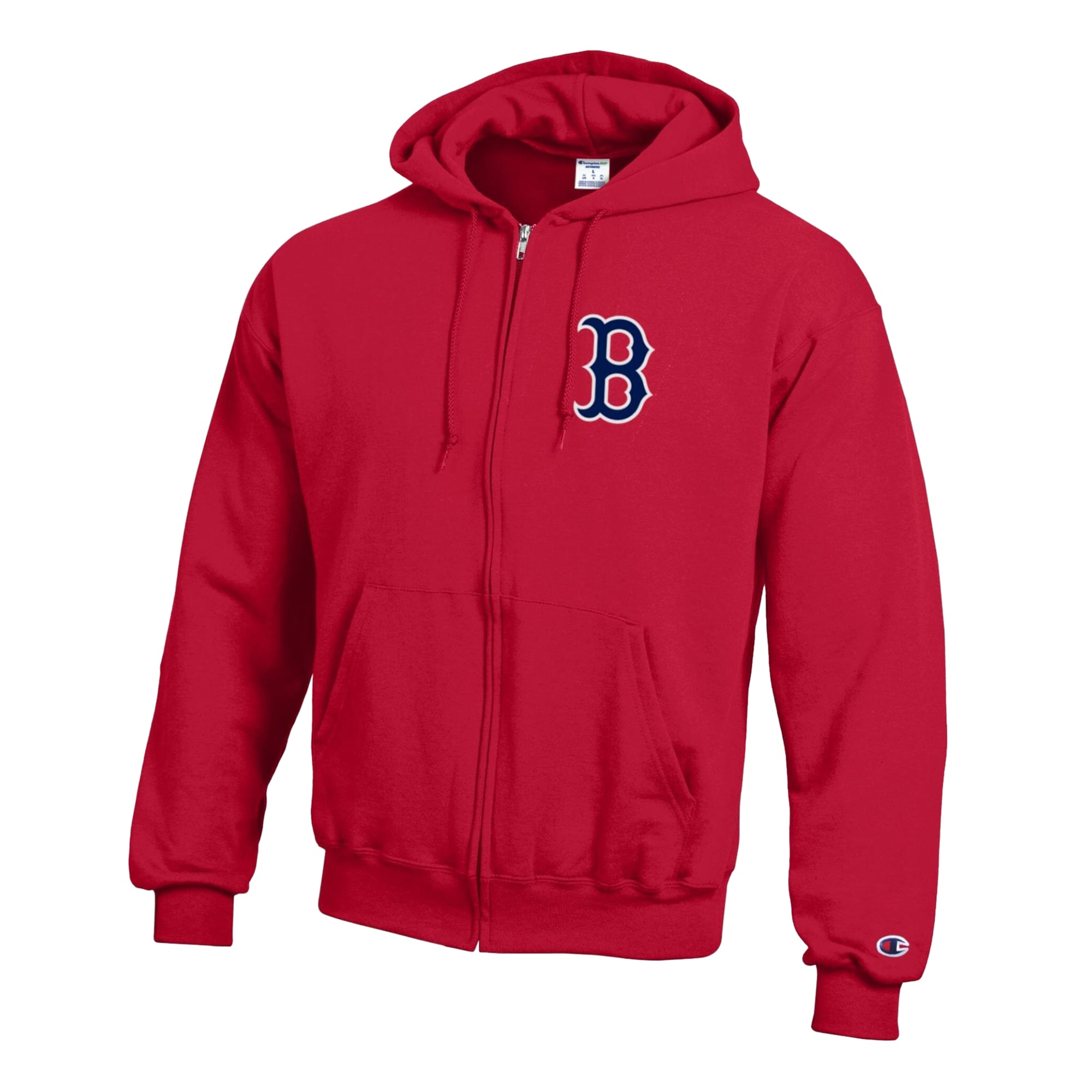 Men's Champion Red Boston Sox Powerblend Full-Zip Hoodie