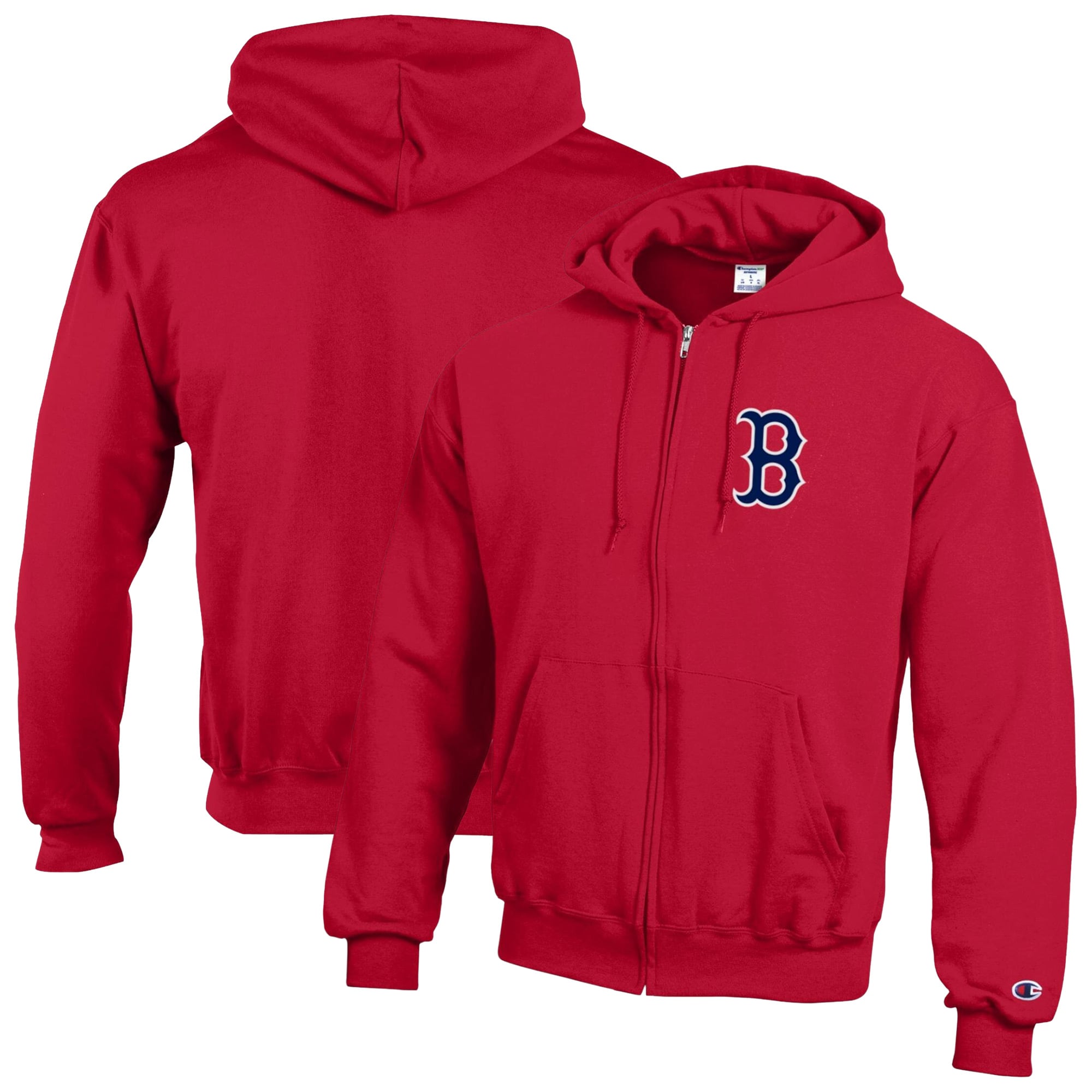 Men's Champion Red Boston Sox Powerblend Full-Zip Hoodie