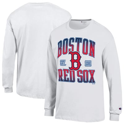  Boston Red Sox Champion Jersey Long Sleeve T-Shirt - White