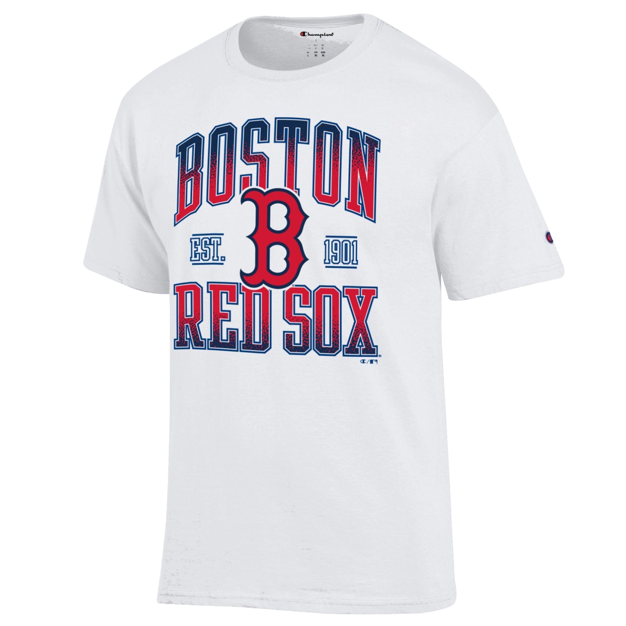 Men's Champion White Boston Red Sox Team Name T-Shirt