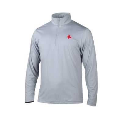 Boston Red Sox Columbia Fairway Break Quarter-Zip Pullover - Gray