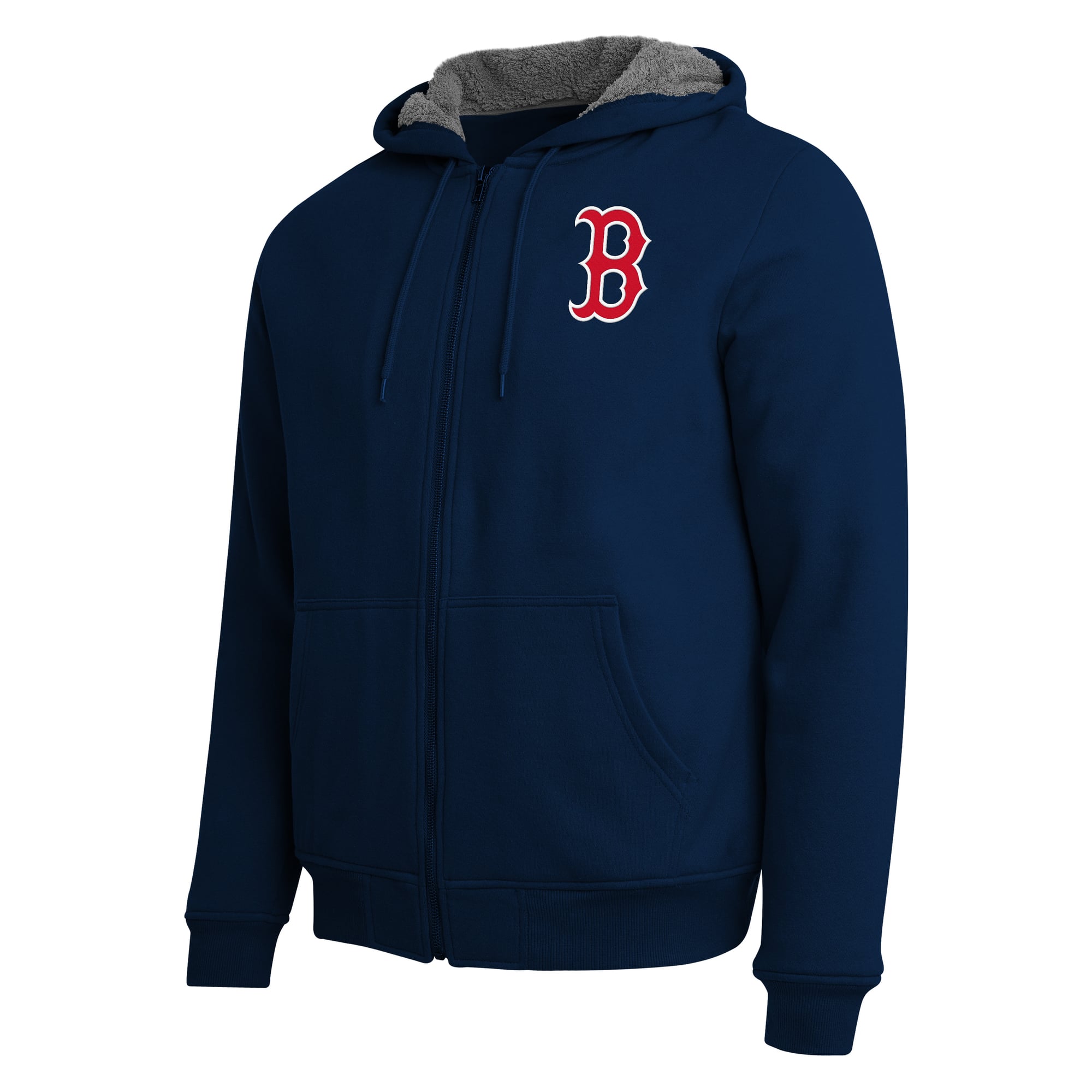 Sweat-shirt zippé intégral doublé sherpa bleu marine/gris de la collection Darius Rucker par Fanatics, Boston Red Sox