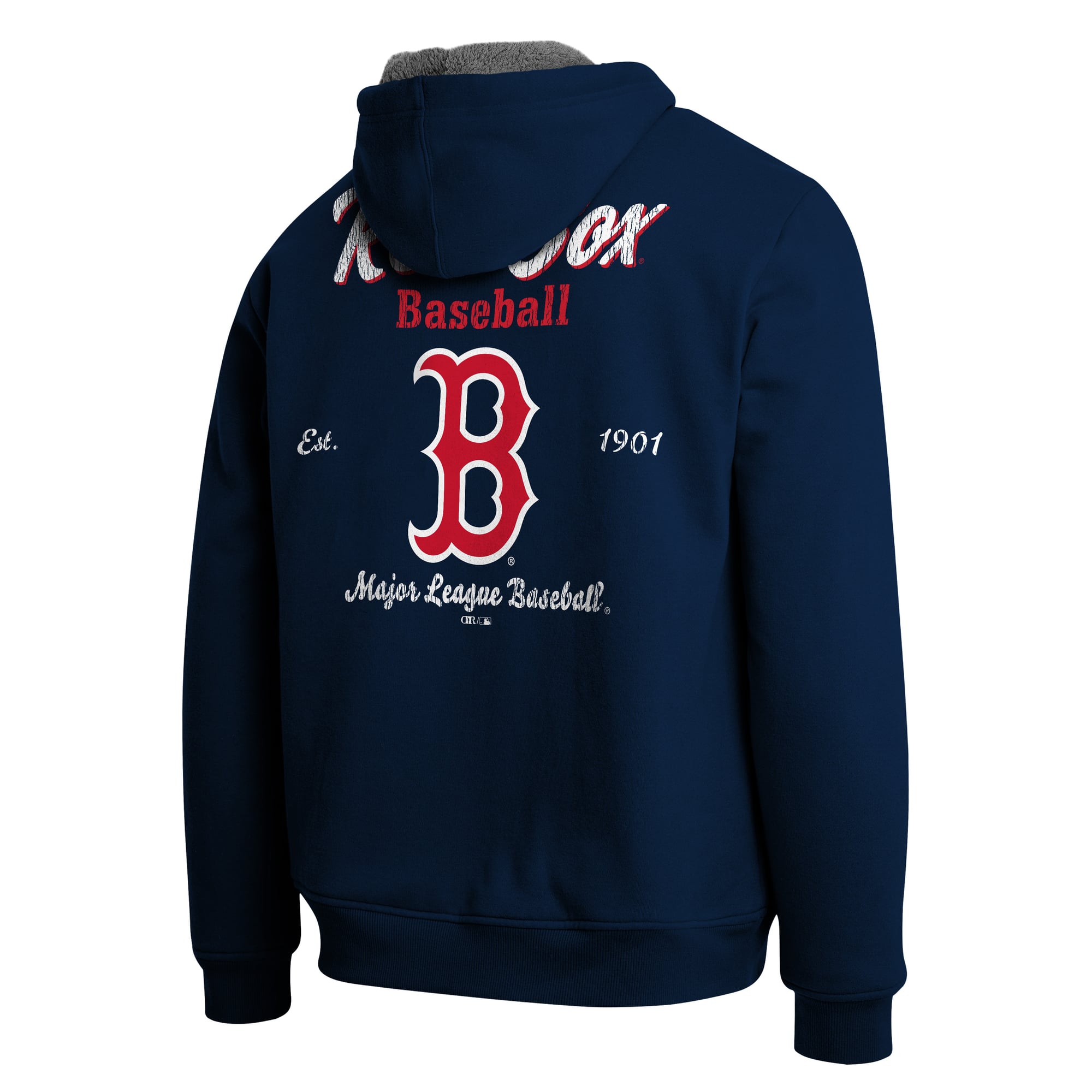 Sweat-shirt zippé intégral doublé sherpa bleu marine/gris de la collection Darius Rucker par Fanatics, Boston Red Sox