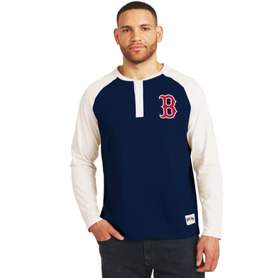 Boston Red Sox Darius Rucker Collection by Fanatics Henley Long Sleeve T-Shirt - Navy/White