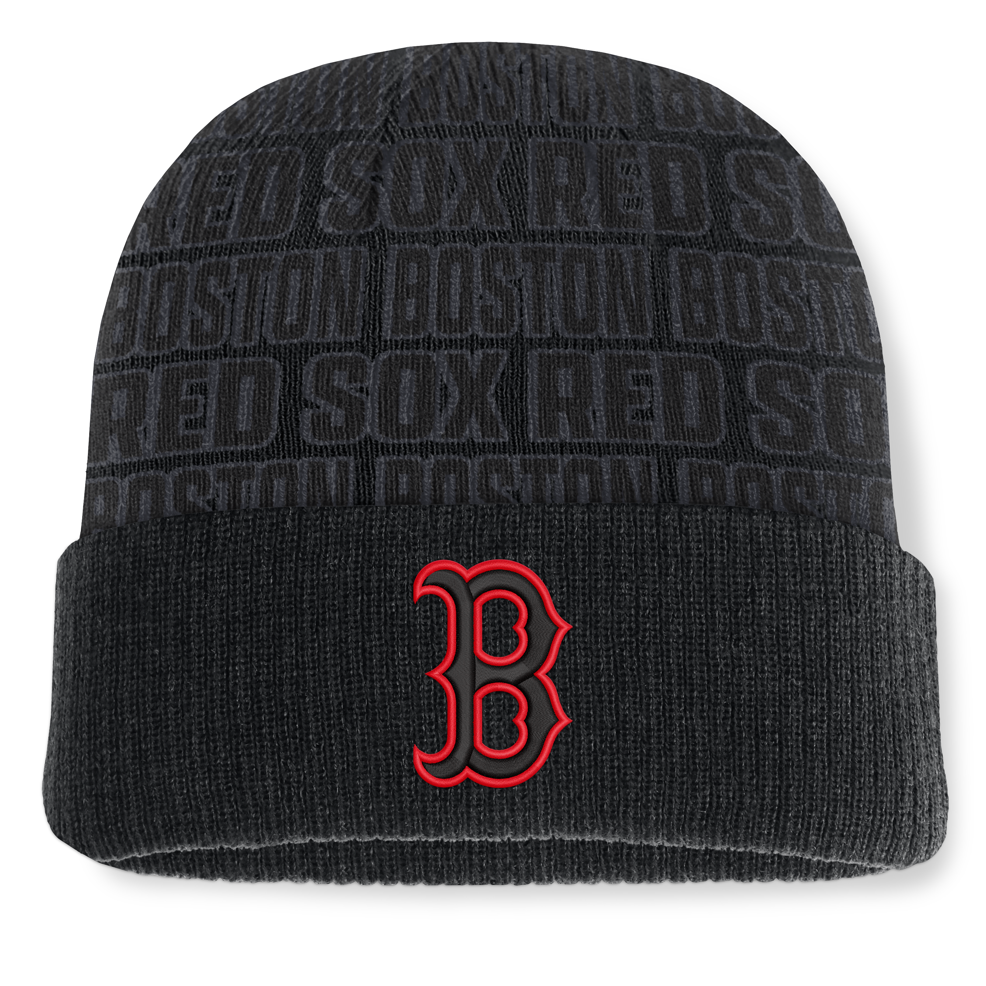 Men's Fanatics Black Boston Red Sox Backstop Cuffed Knit Hat