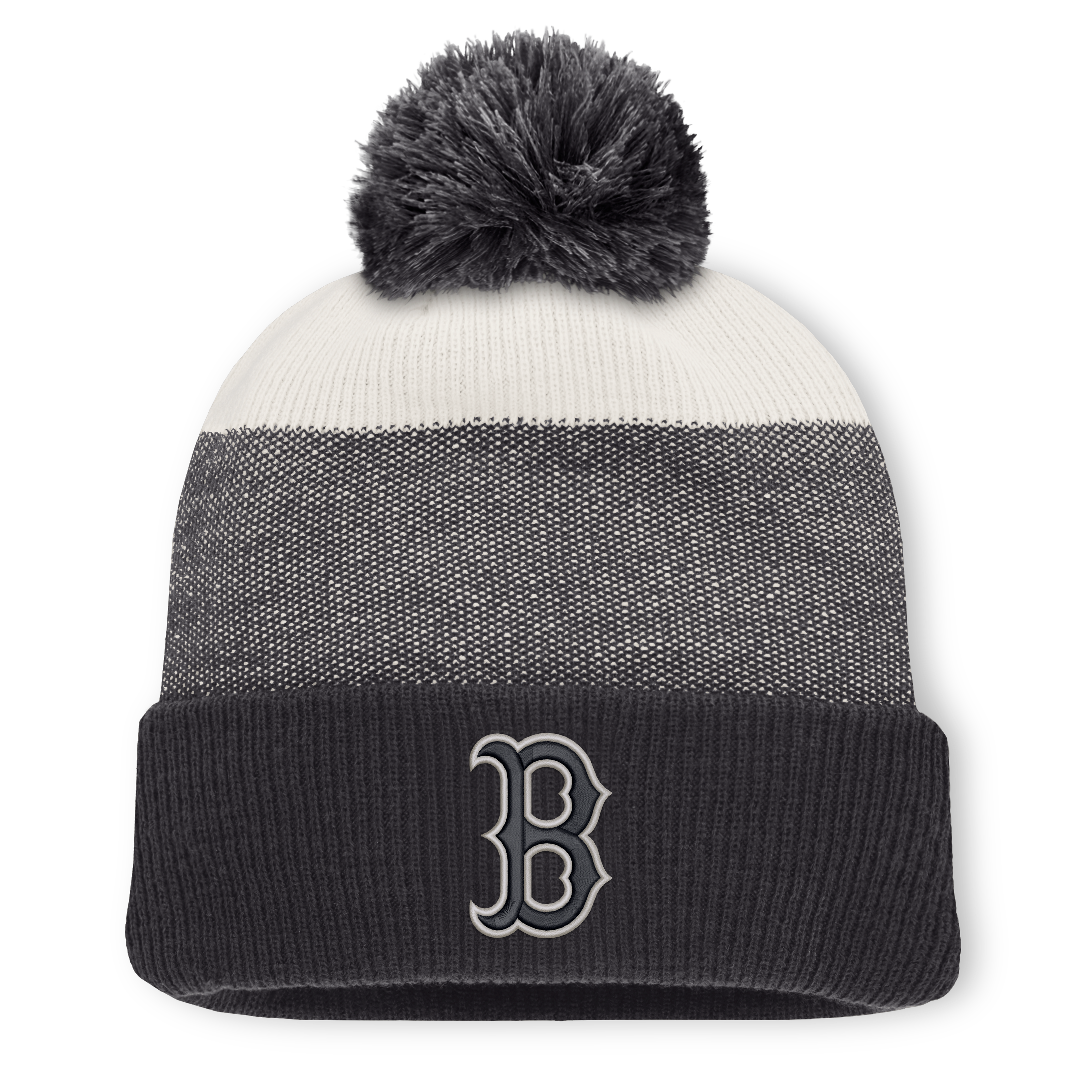 Men's Fanatics Charcoal/Gray Boston Red Sox Cuffed Knit Hat with Pom