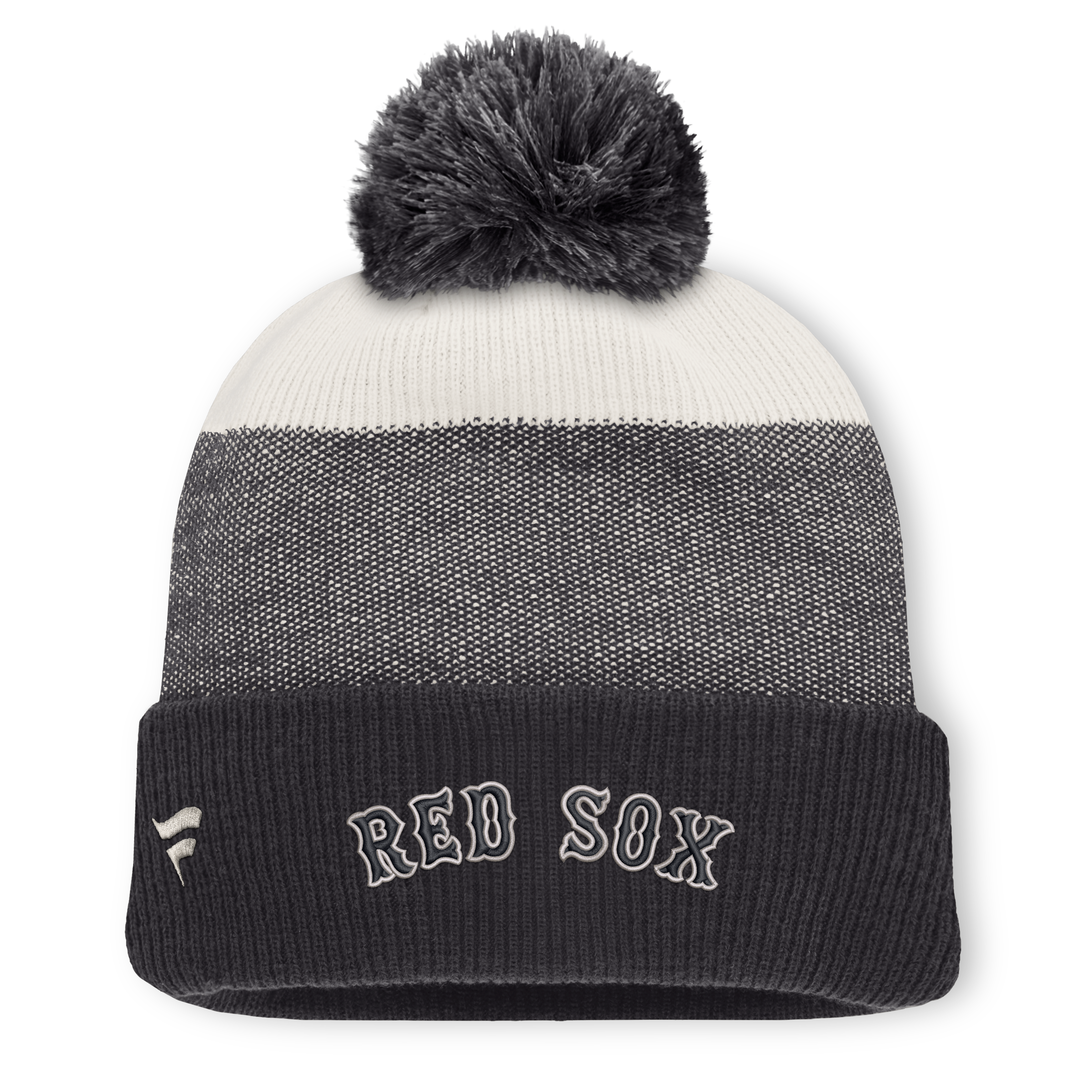Men's Fanatics Charcoal/Gray Boston Red Sox Cuffed Knit Hat with Pom