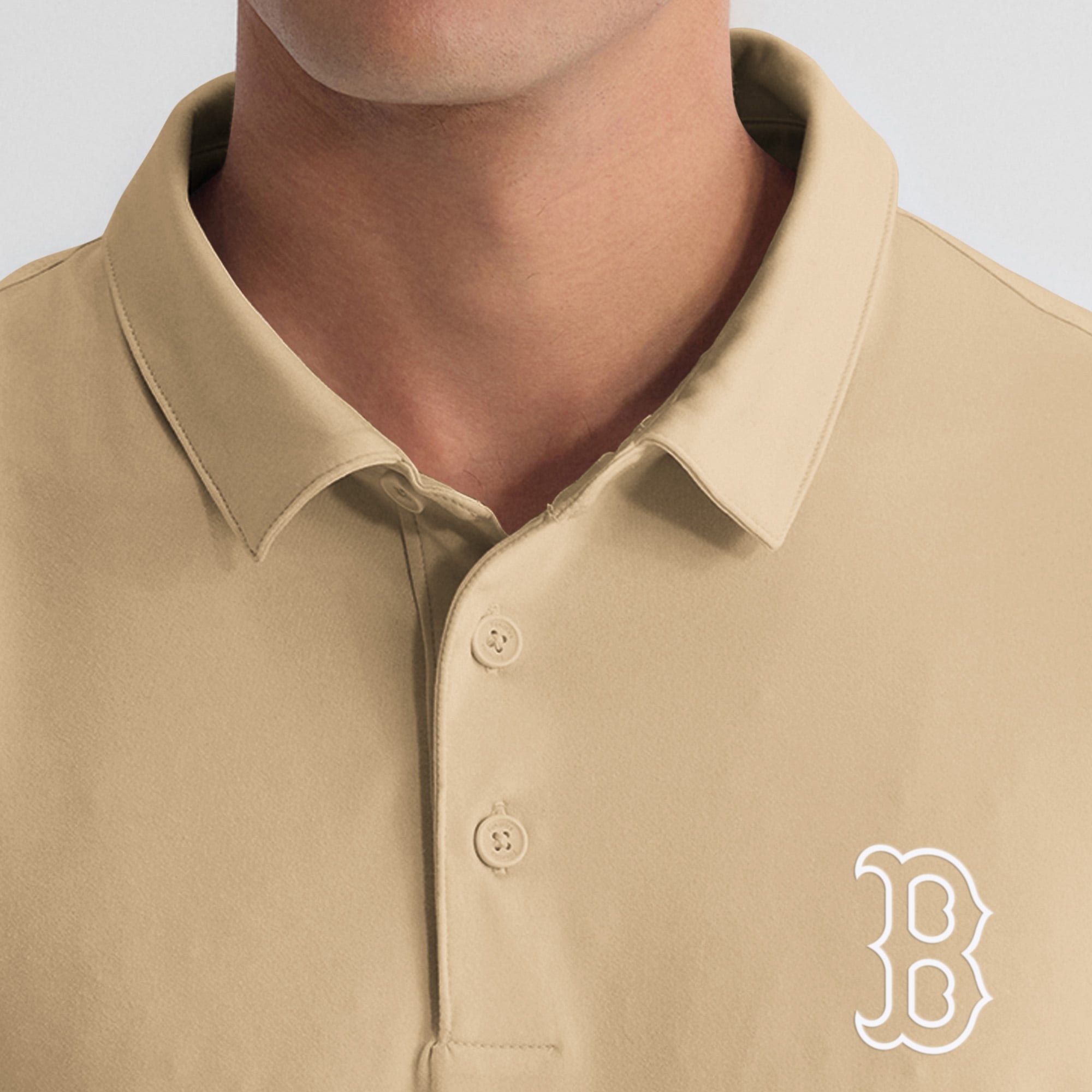 Men's Fanatics Khaki Boston Red Sox Clutch Polo