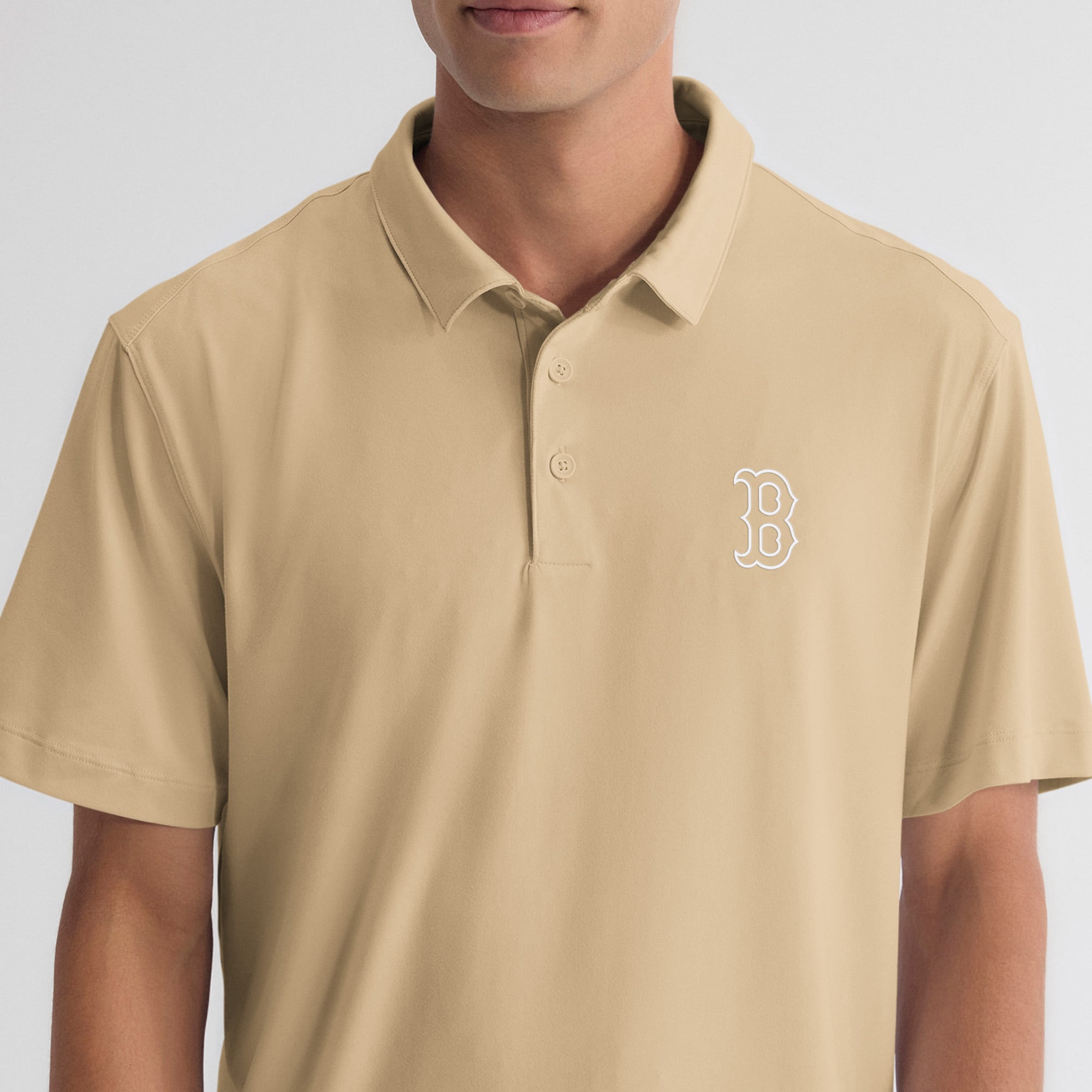 Men's Fanatics Khaki Boston Red Sox Clutch Polo