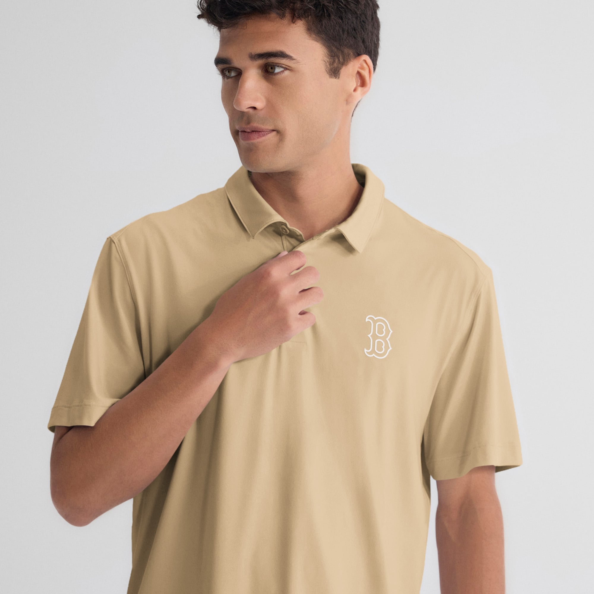 Polo à pochette kaki Boston Red Sox pour homme de Fanatics