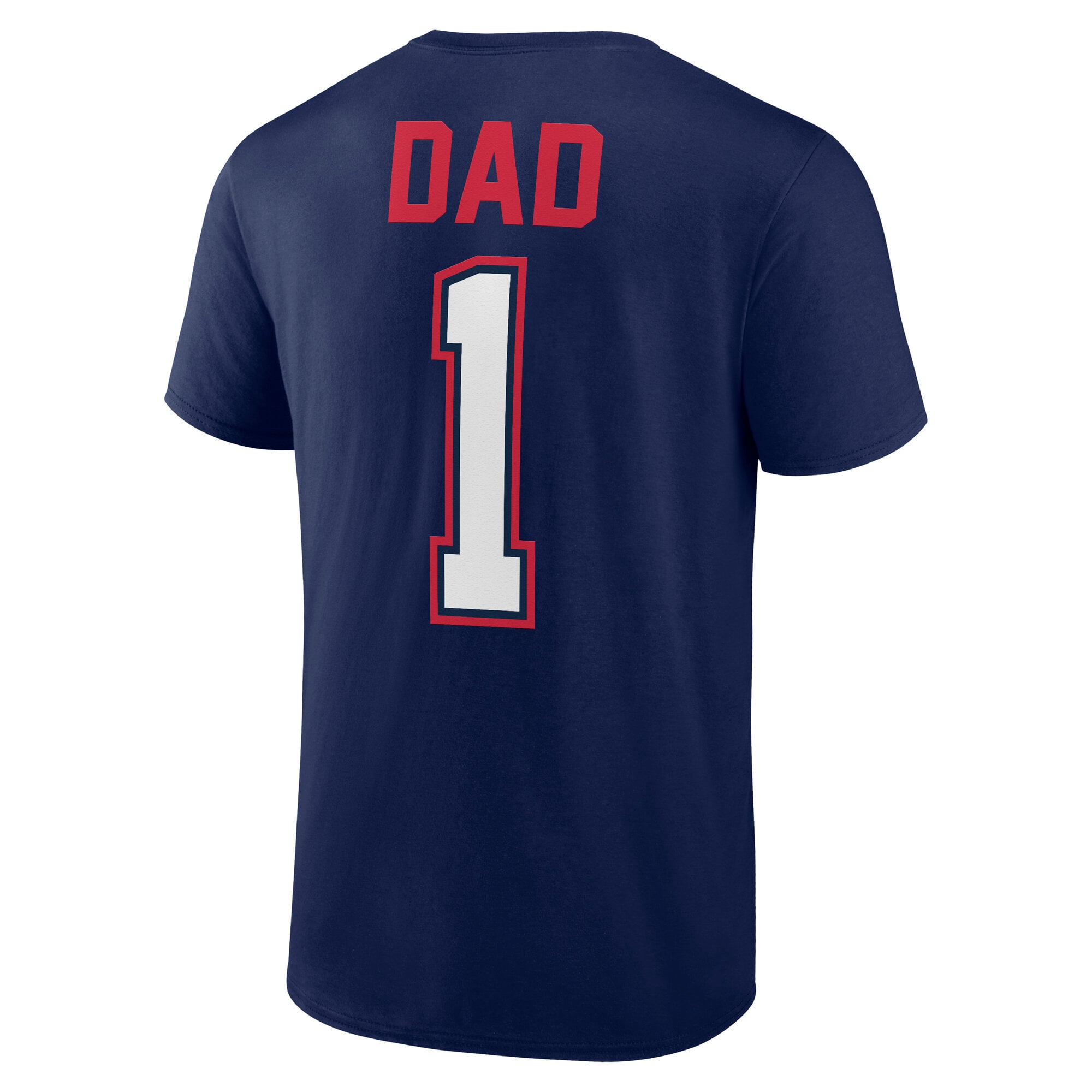 Men's Fanatics Navy Boston Red Sox #1 Dad Name & Number T-Shirt