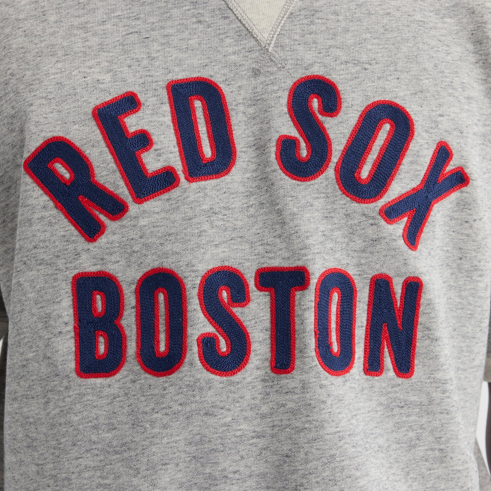 Sweat-shirt à manches courtes Fanatics Steel Heather Boston Red Sox Iconic Terry pour homme