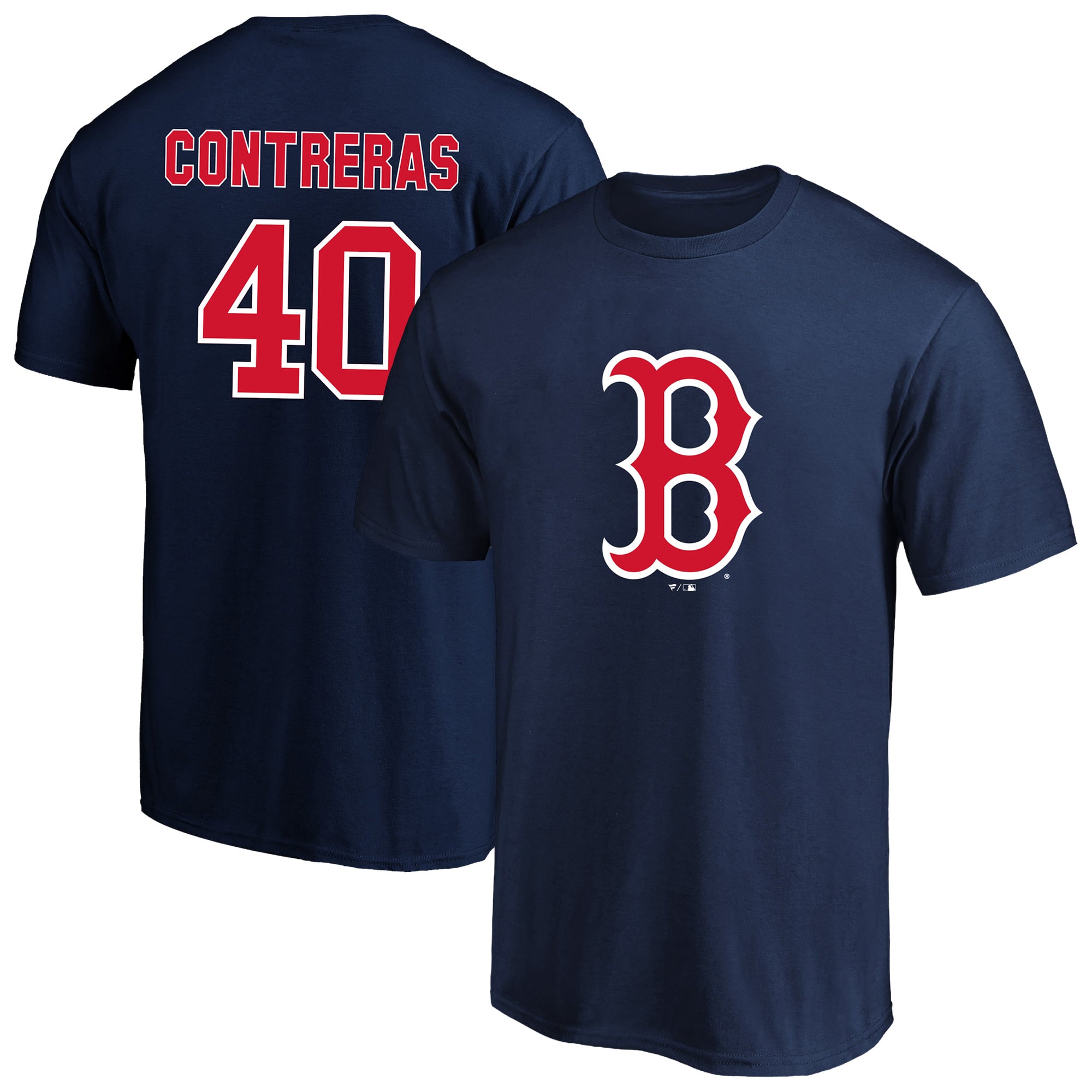 T-shirt homme Fanatics Willson Contreras bleu marine Boston Red Sox, grandes tailles, avec nom et numéro