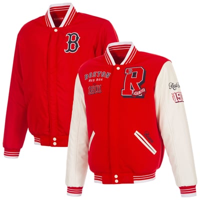  Boston Red Sox JH Design Reversible Full-Snap Varsity Jacket - Red