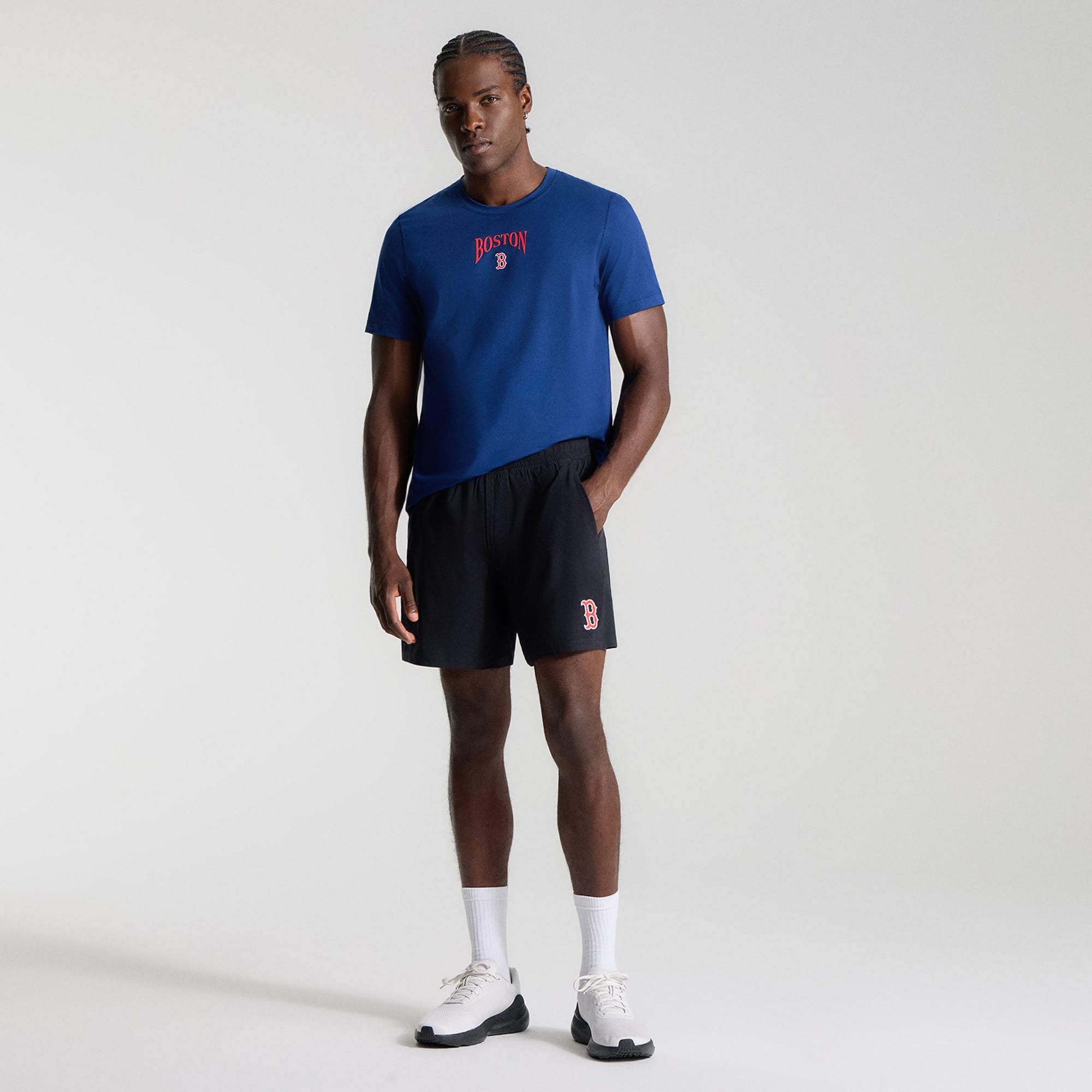 Short sans doublure Pace Breaker Boston Red Sox noir pour homme de 7 pouces (18 cm) la marque lululemon