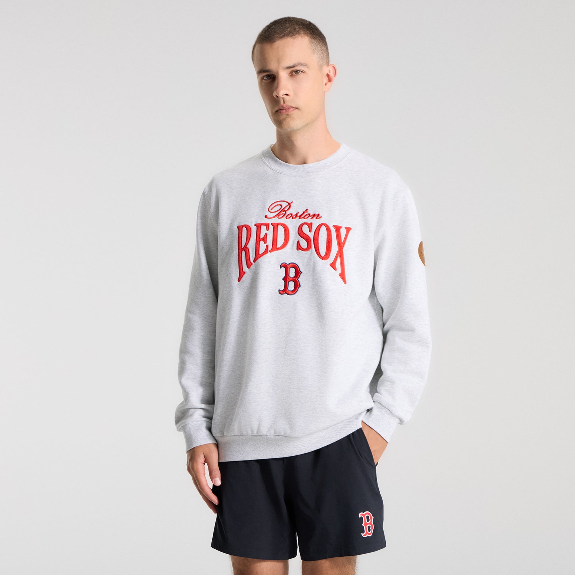 Men's lululemon Heathered Core Ultra Light Grey Boston Red Sox Steady State Sweatshirt