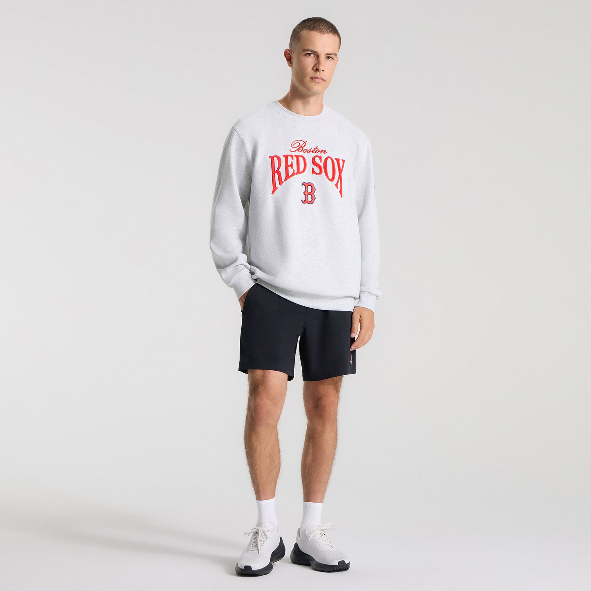 Men's lululemon Heathered Core Ultra Light Grey Boston Red Sox Steady State Sweatshirt