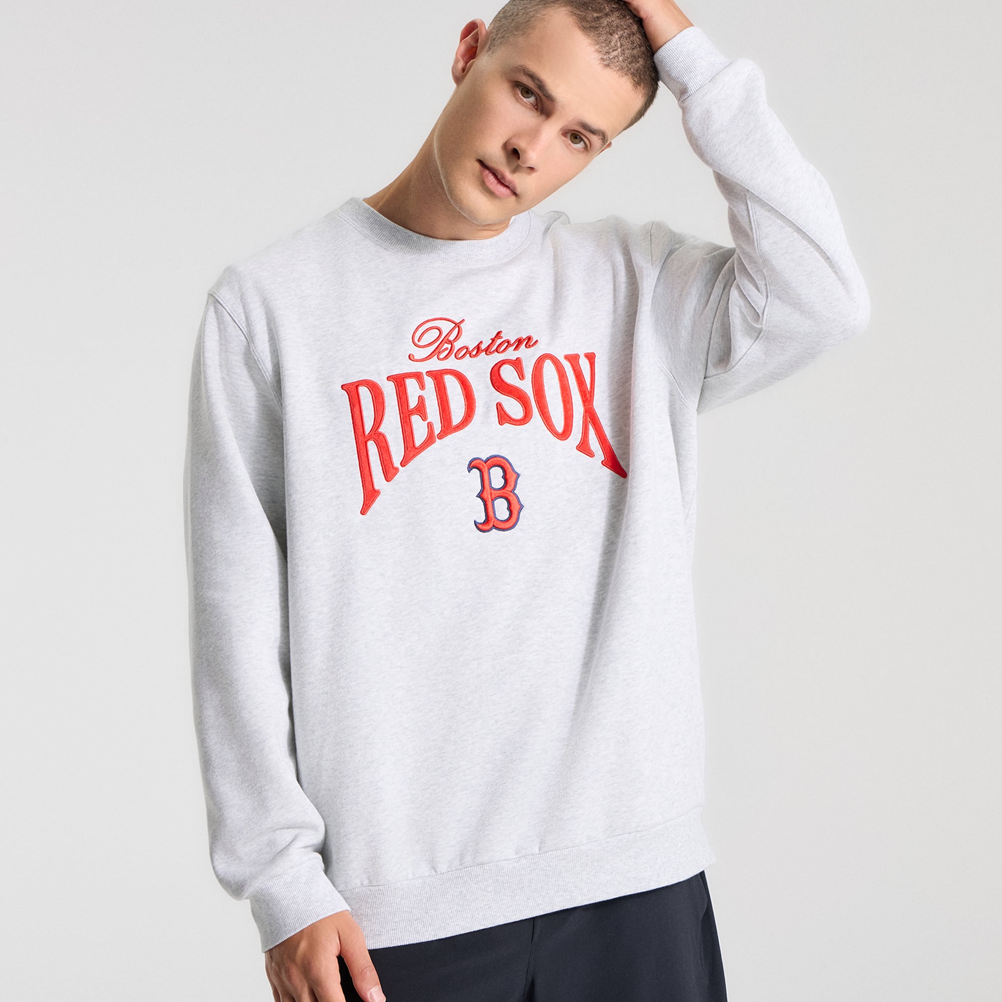 Men's lululemon Heathered Core Ultra Light Grey Boston Red Sox Steady State Sweatshirt