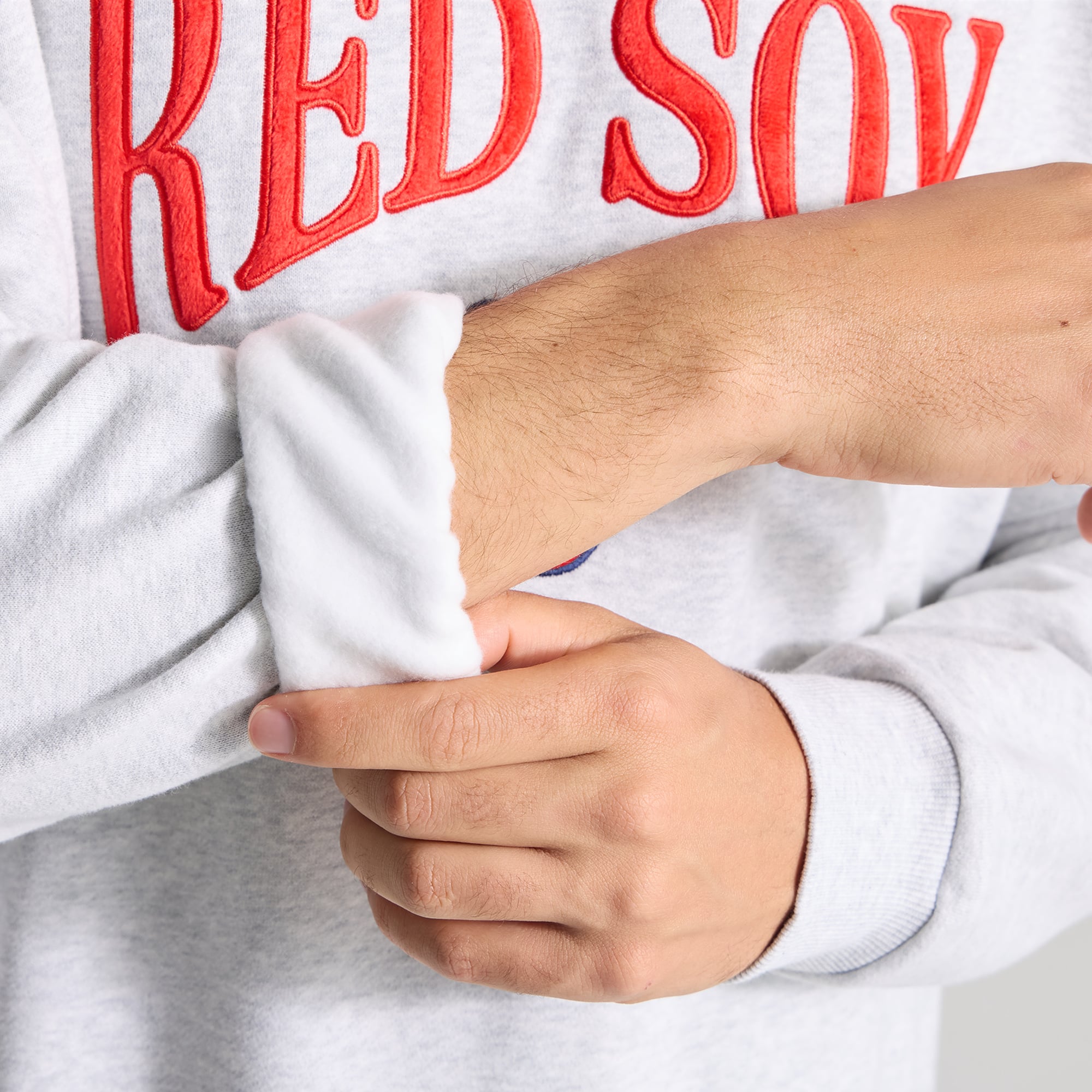 Men's lululemon Heathered Core Ultra Light Grey Boston Red Sox Steady State Sweatshirt