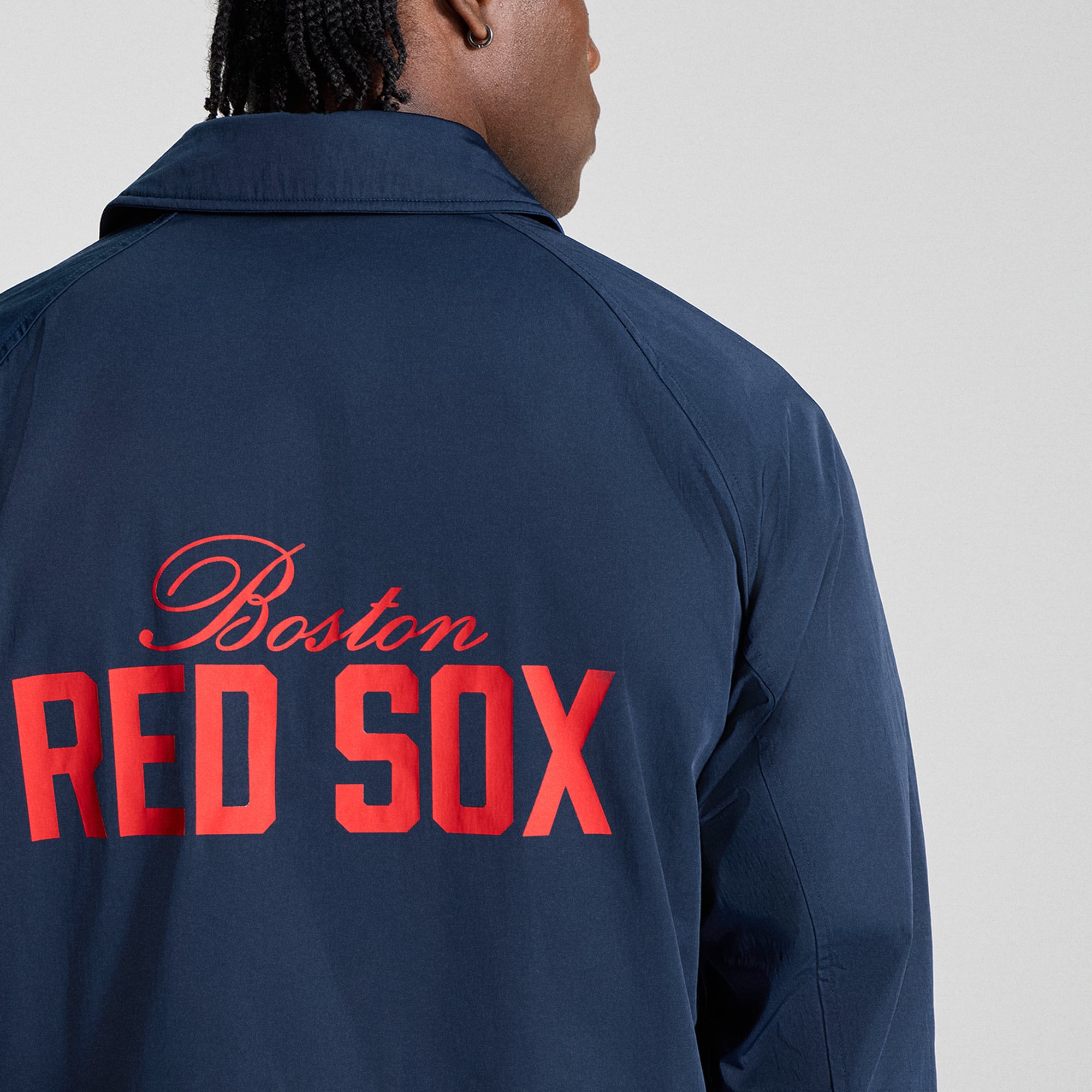 Veste d'entraîneur raglan lululemon True Navy Boston Red Sox pour homme
