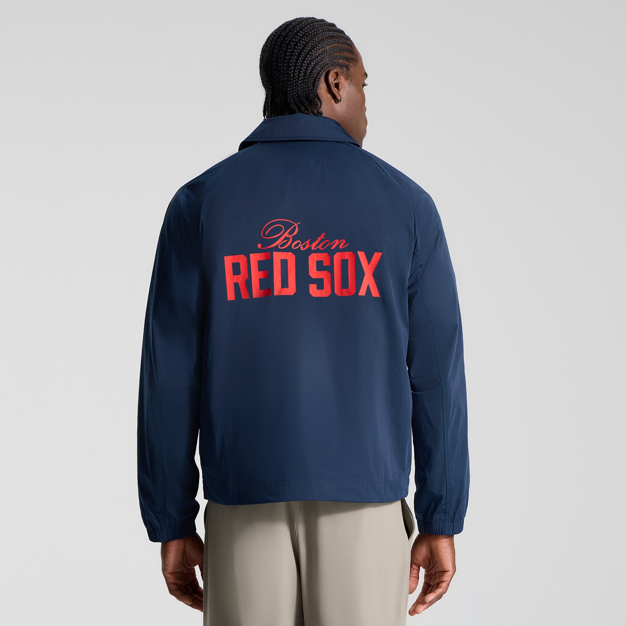 Veste d'entraîneur raglan lululemon True Navy Boston Red Sox pour homme