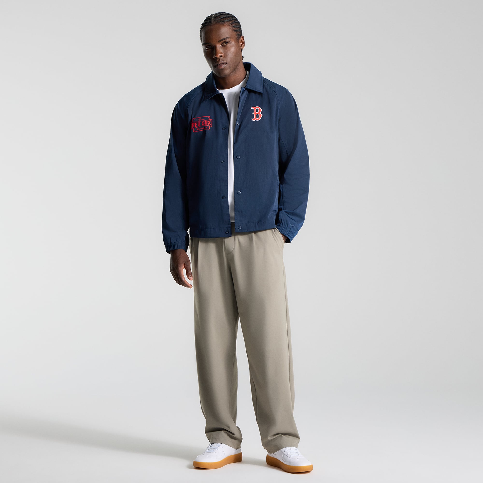 Veste d'entraîneur raglan lululemon True Navy Boston Red Sox pour homme