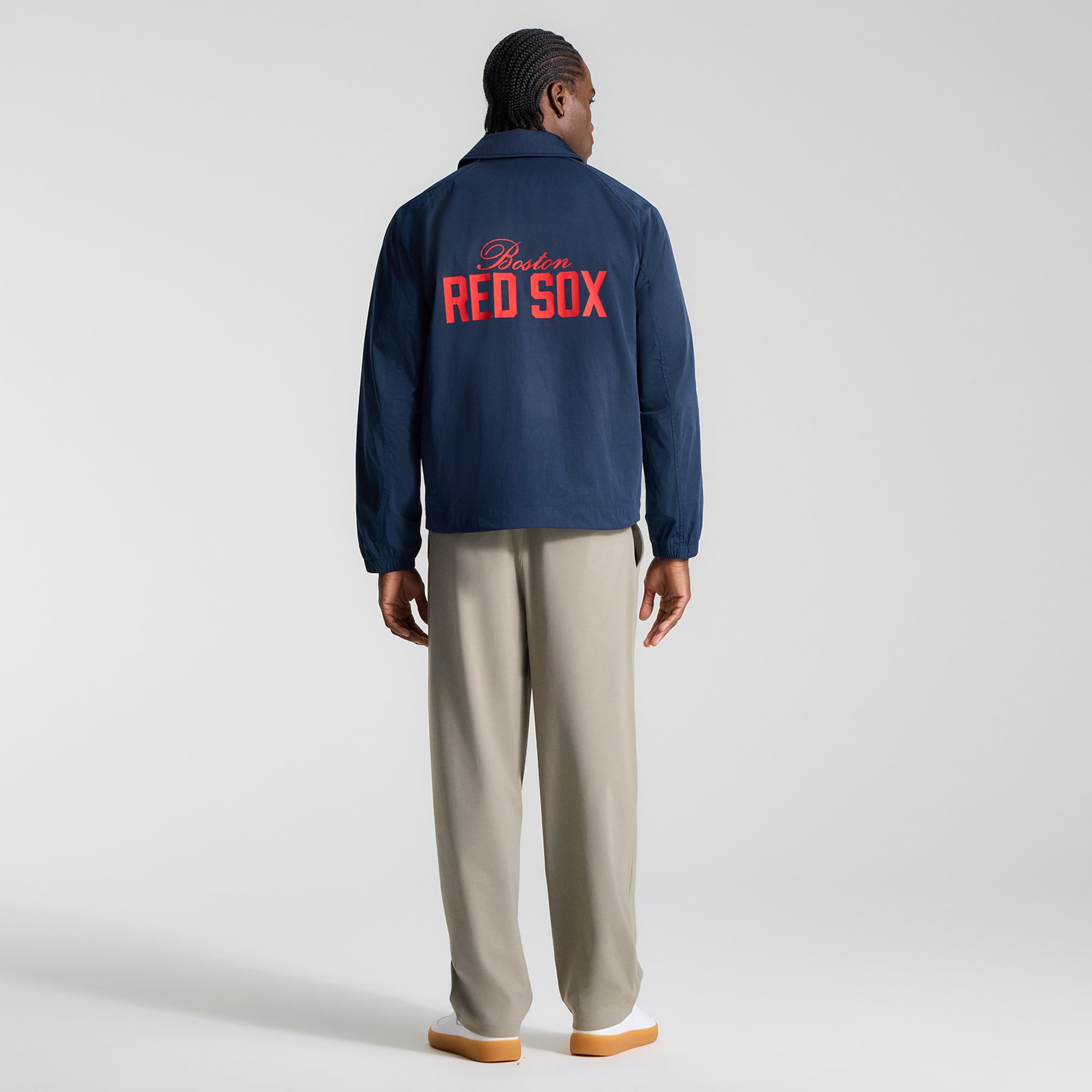Veste d'entraîneur raglan lululemon True Navy Boston Red Sox pour homme