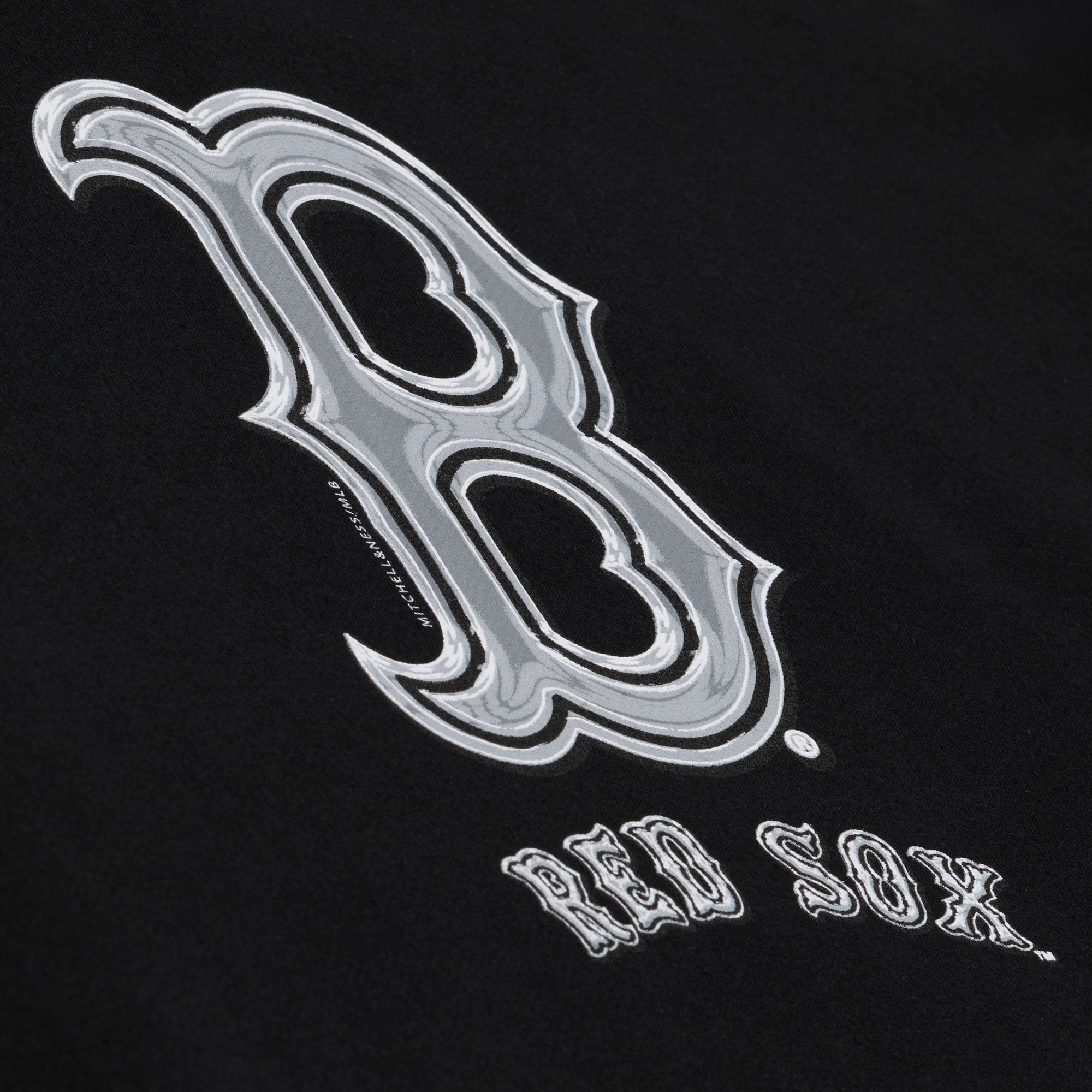 Men's Mitchell & Ness Black Boston Red Sox Chrome Hoodie