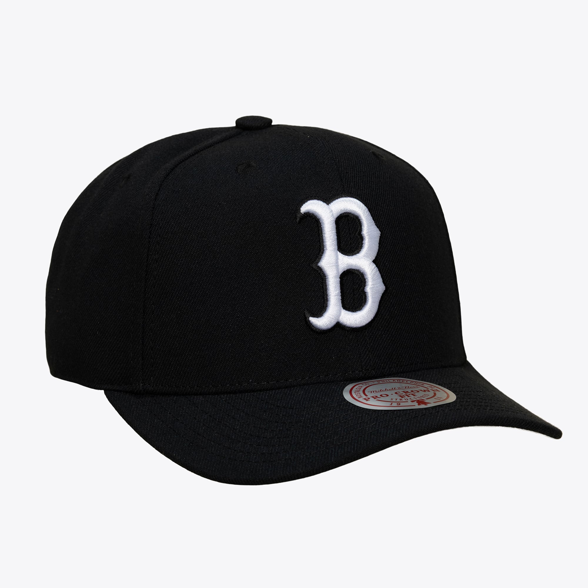 Men's Mitchell & Ness Black Boston Red Sox Pro Crown Snapback