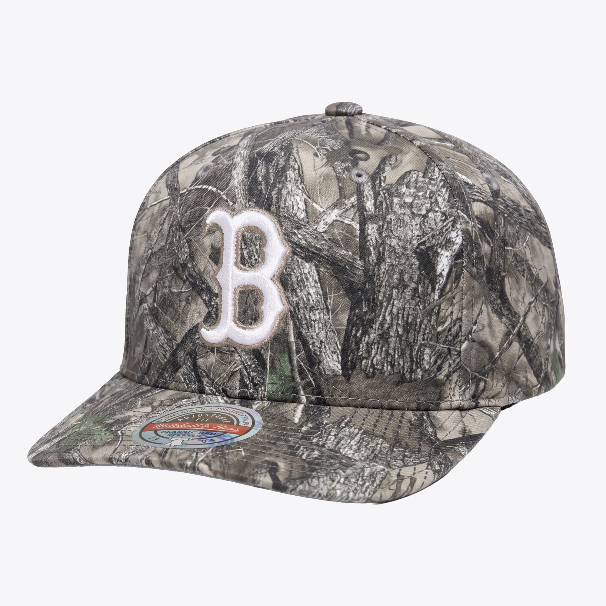 Casquette Mitchell & Ness Camo Boston Red Sox Timber Trail pour homme