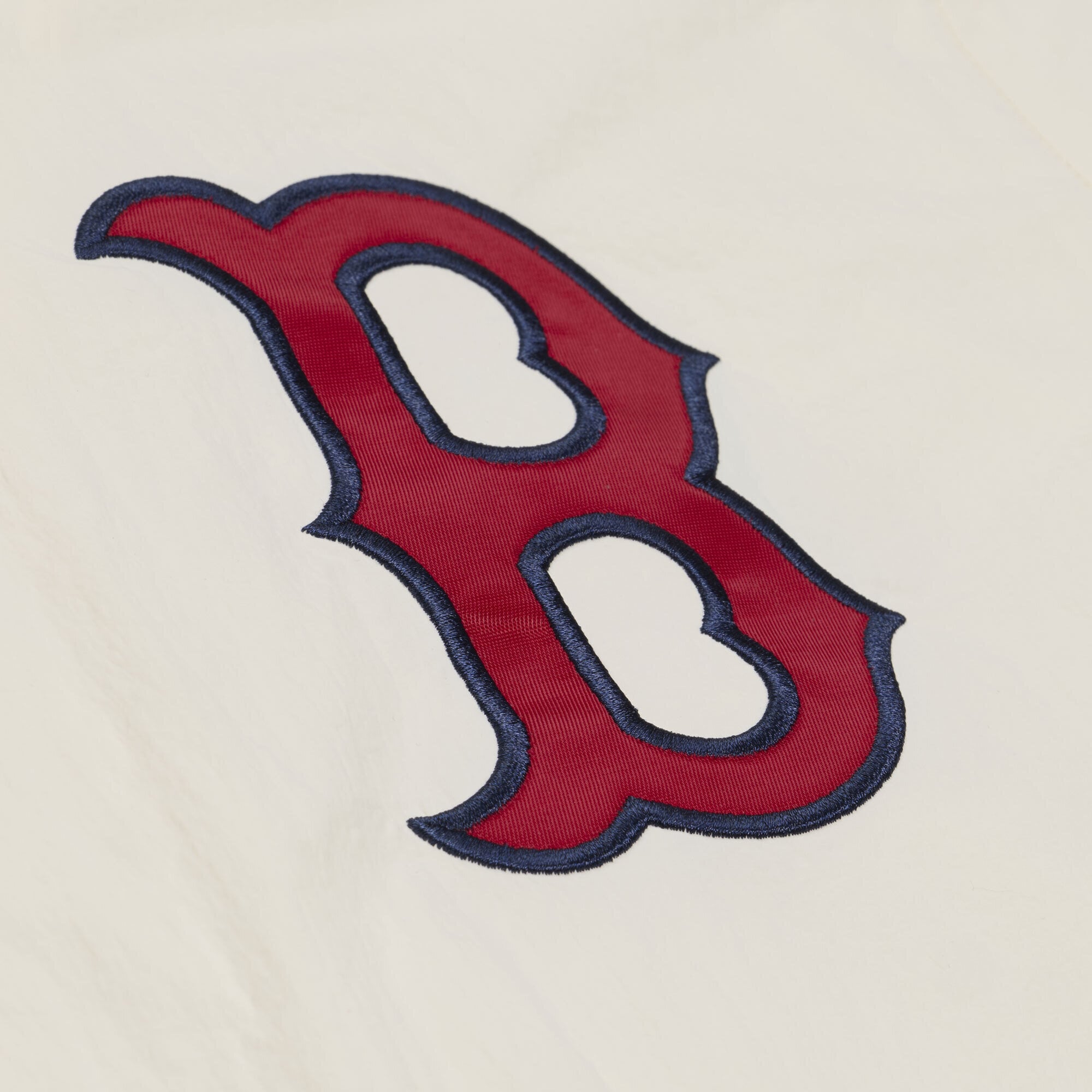 Men's Mitchell & Ness  Cream Boston Red Sox Cooperstown Collection Retro Roots Coaches Jacket