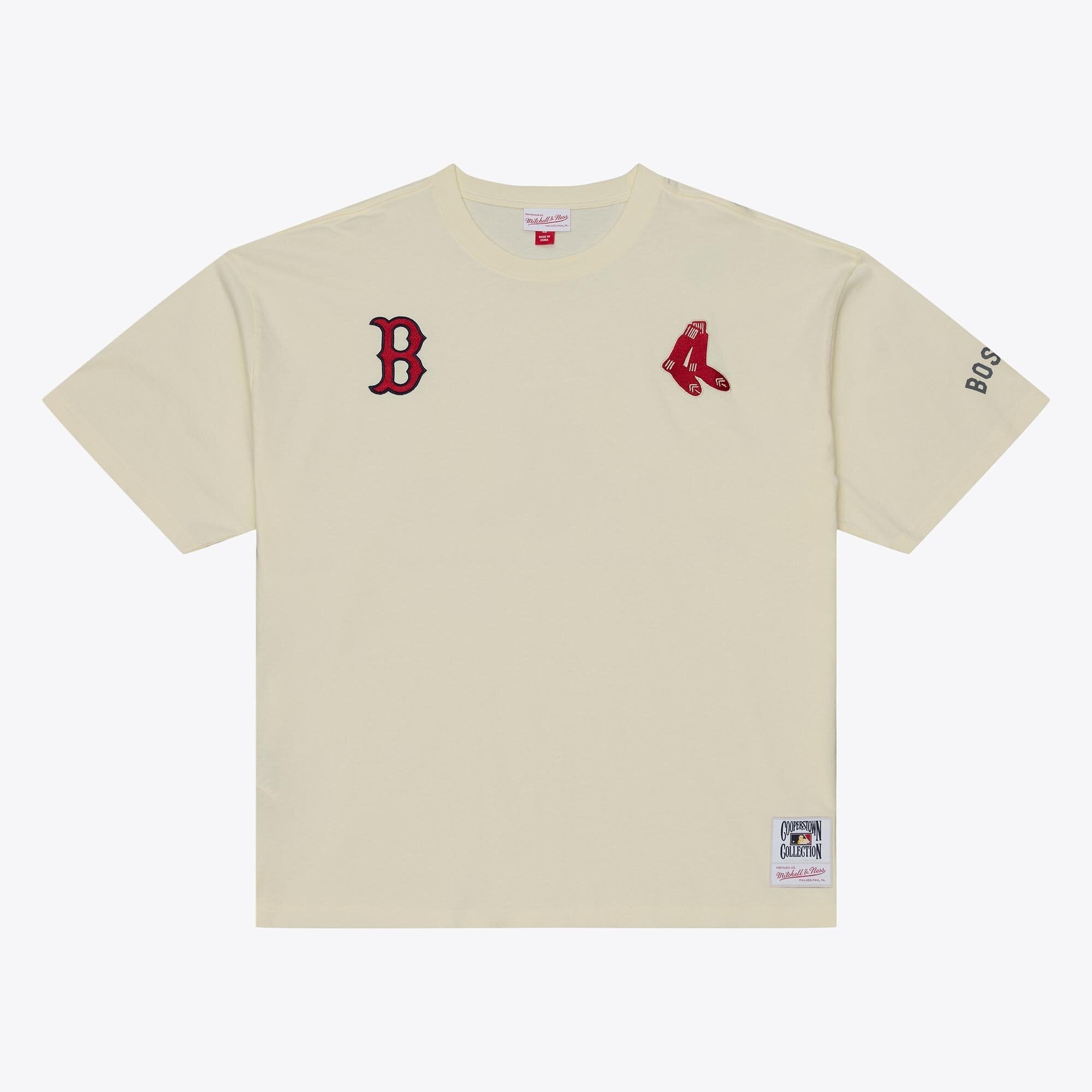 Men's Mitchell & Ness  Cream Boston Red Sox Heritage Hues Oversized T-Shirt