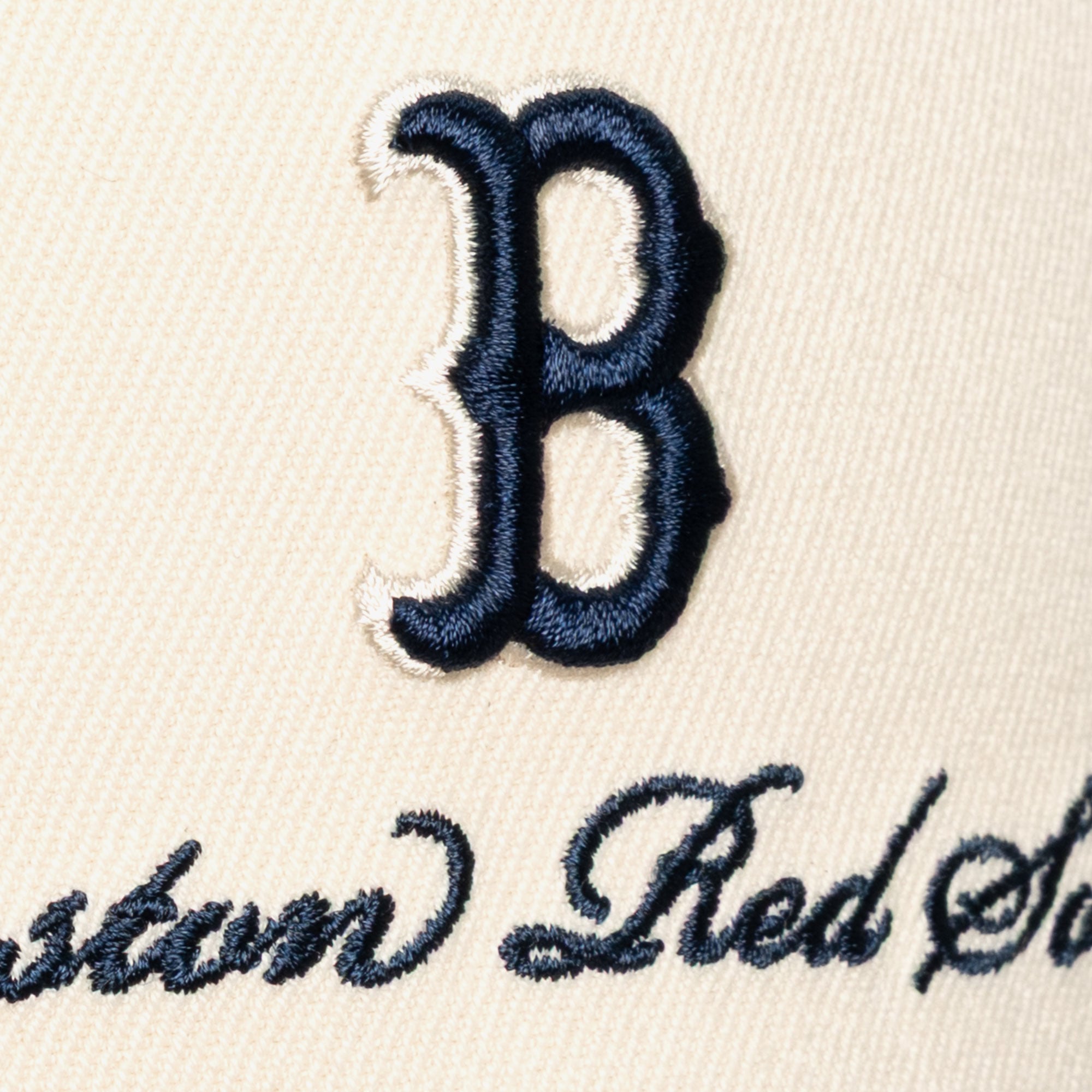 Men's Mitchell & Ness  Cream/Navy Boston Red Sox Flawless Stretch-Snapback Hat