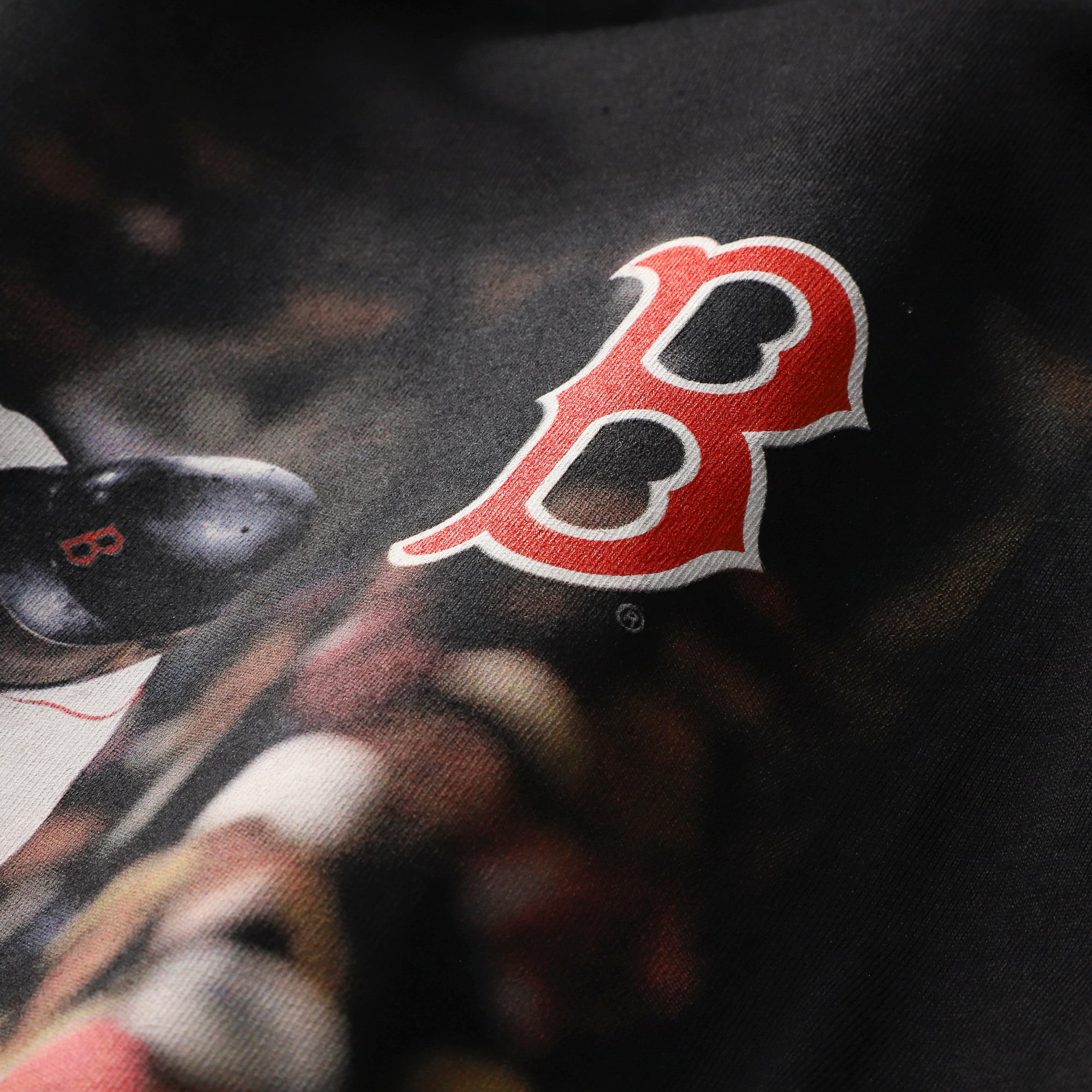 Men's Mitchell & Ness David Ortiz Black Boston Red Sox Player Graphic Long Sleeve T-Shirt