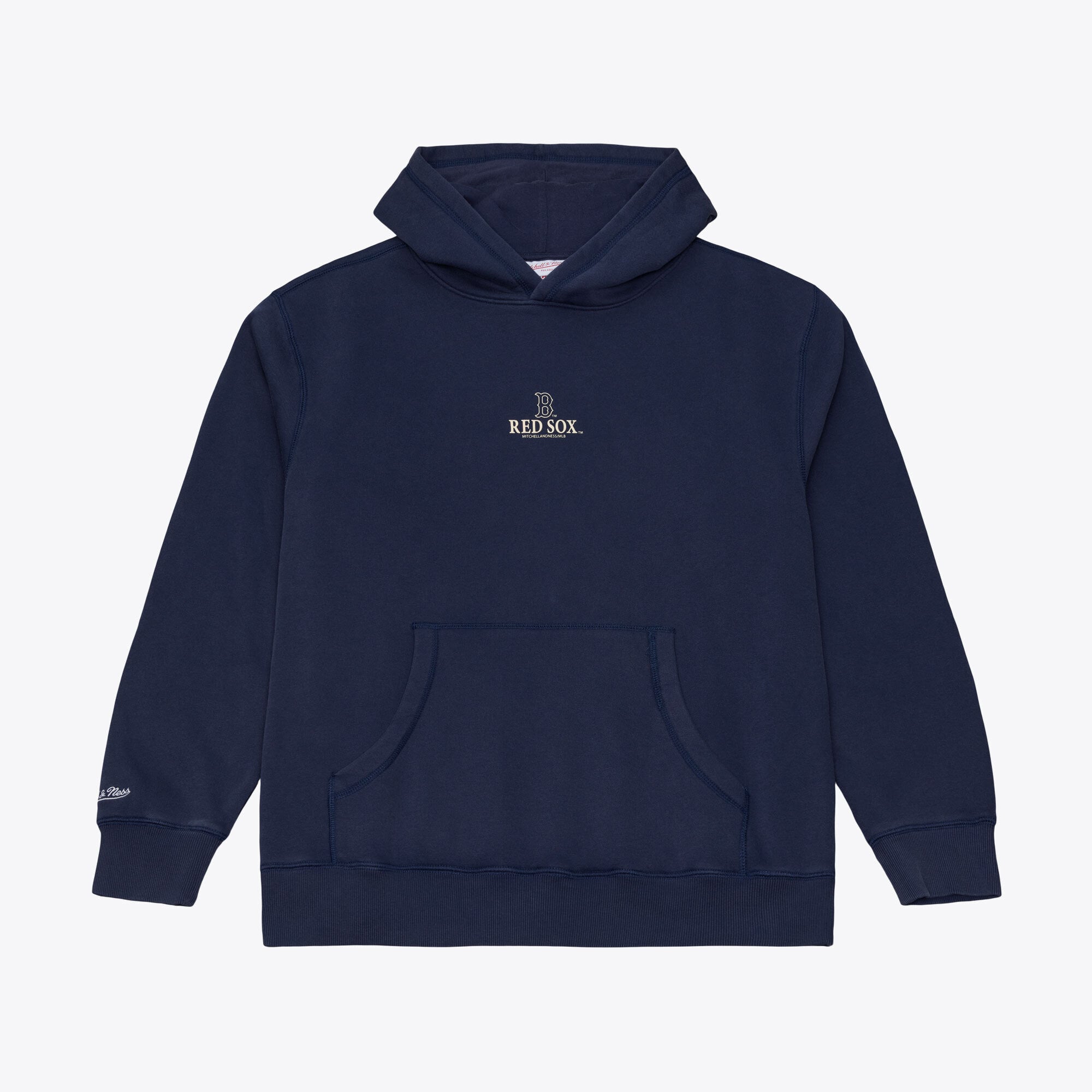 Sweat à capuche en polaire Mitchell & Ness bleu marine Boston Red Sox Core Essentials pour homme