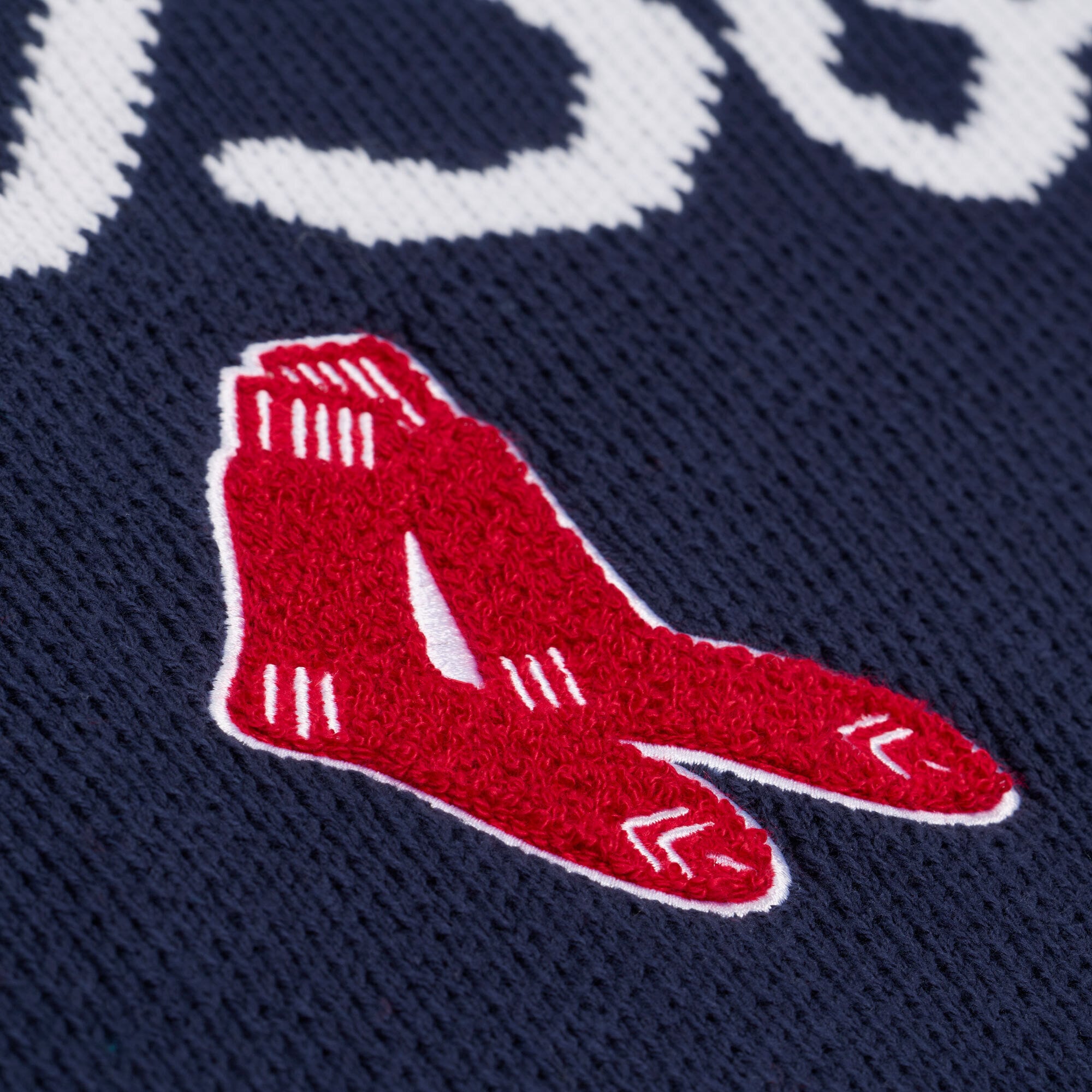 Men's Mitchell & Ness Navy Boston Red Sox Head Coach Sweater
