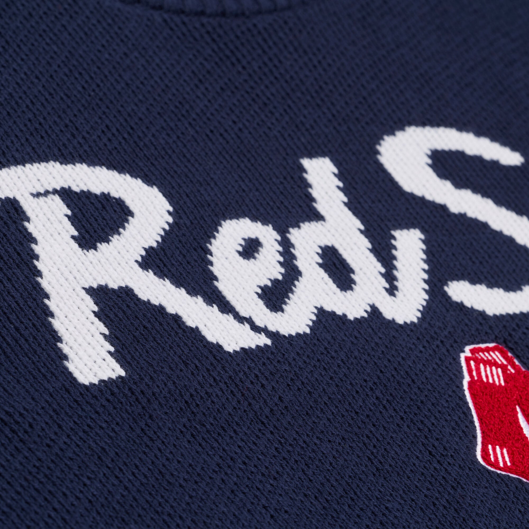 Men's Mitchell & Ness Navy Boston Red Sox Head Coach Sweater