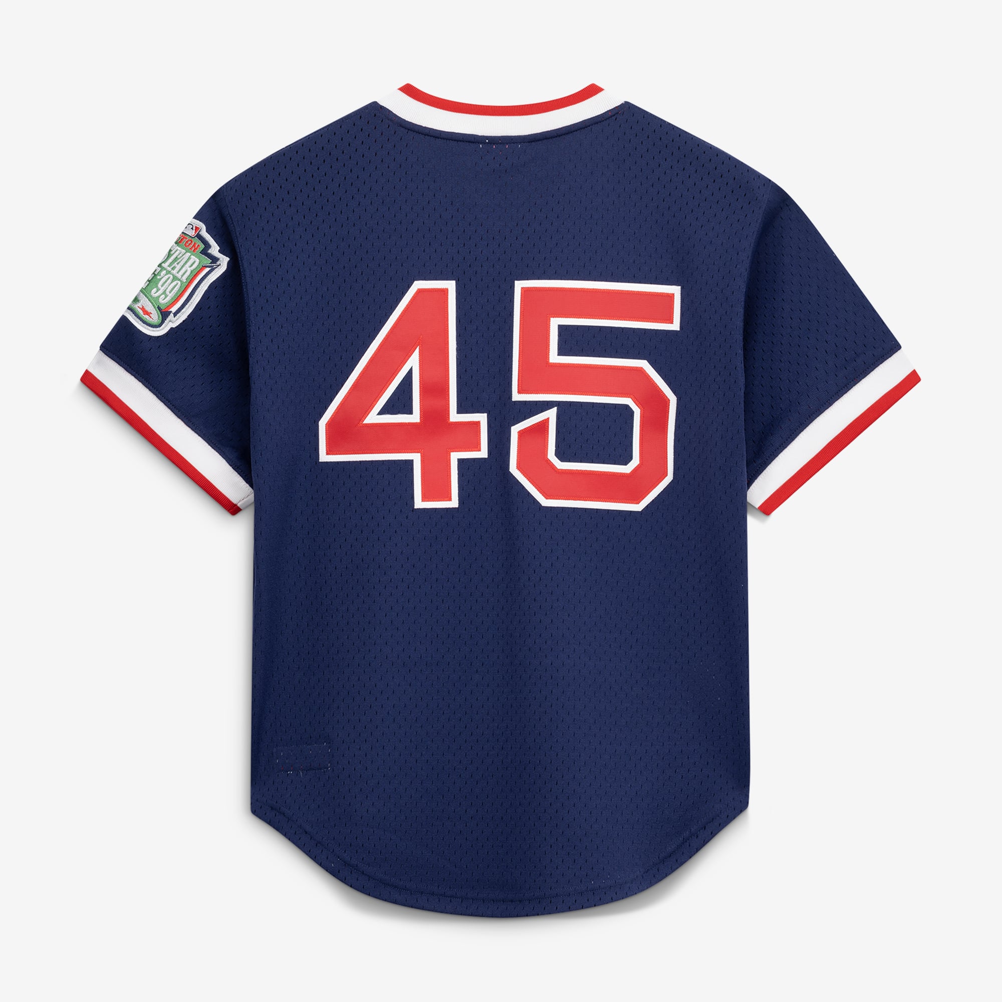 Men's Mitchell & Ness Pedro Martinez Navy Boston Red Sox Authentic Batting Practice Jersey